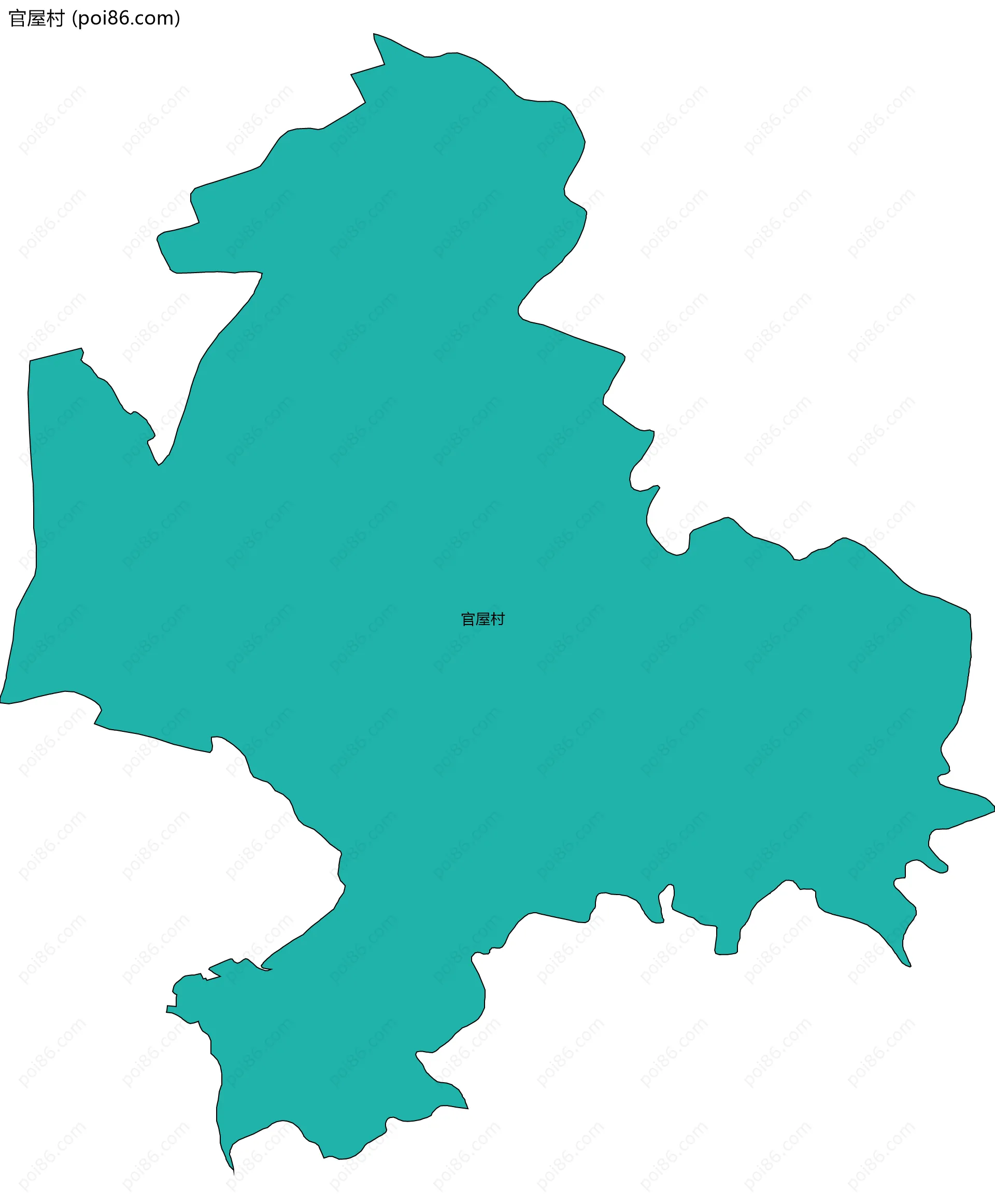 官屋村边界地图