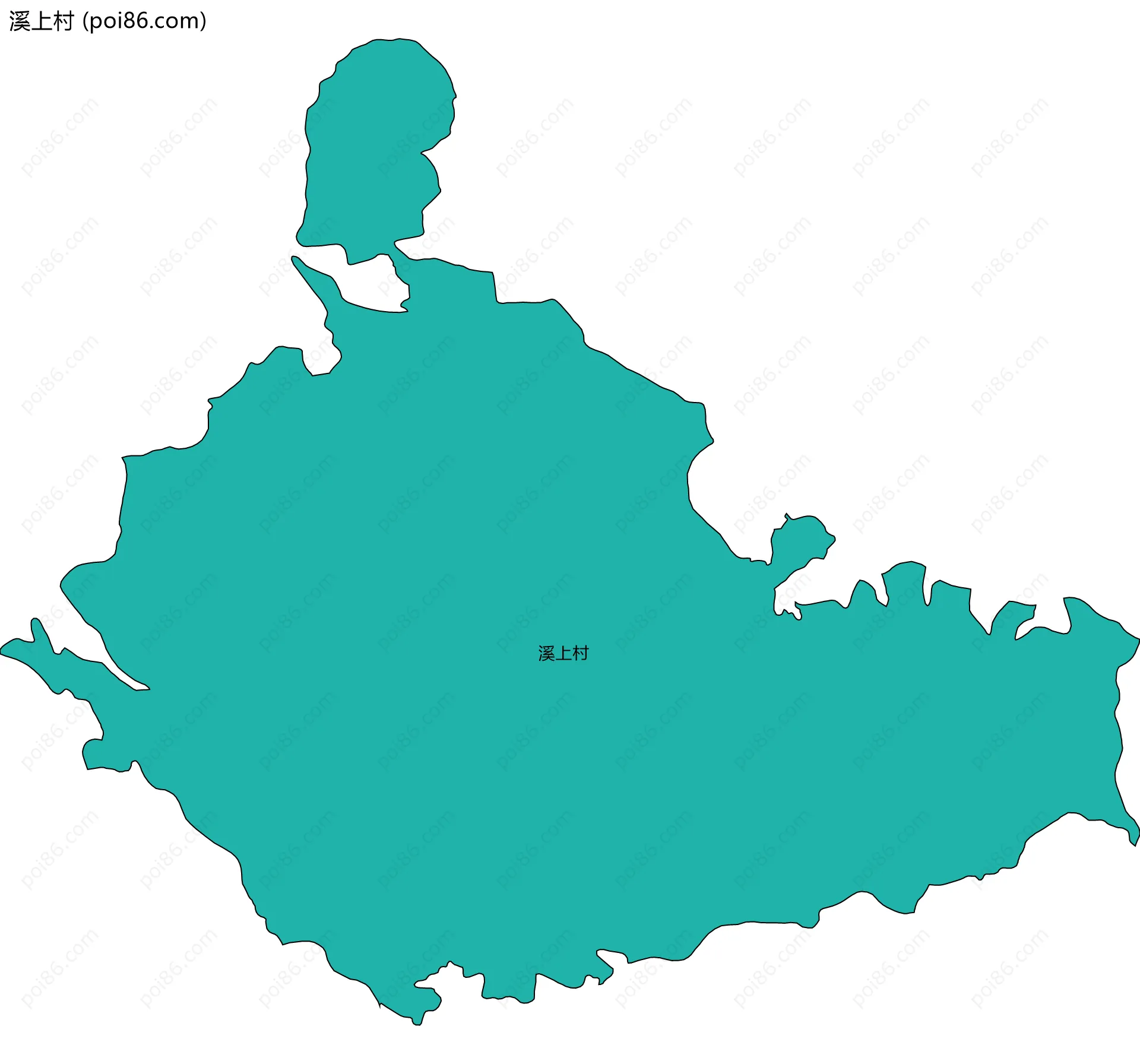 溪上村边界地图