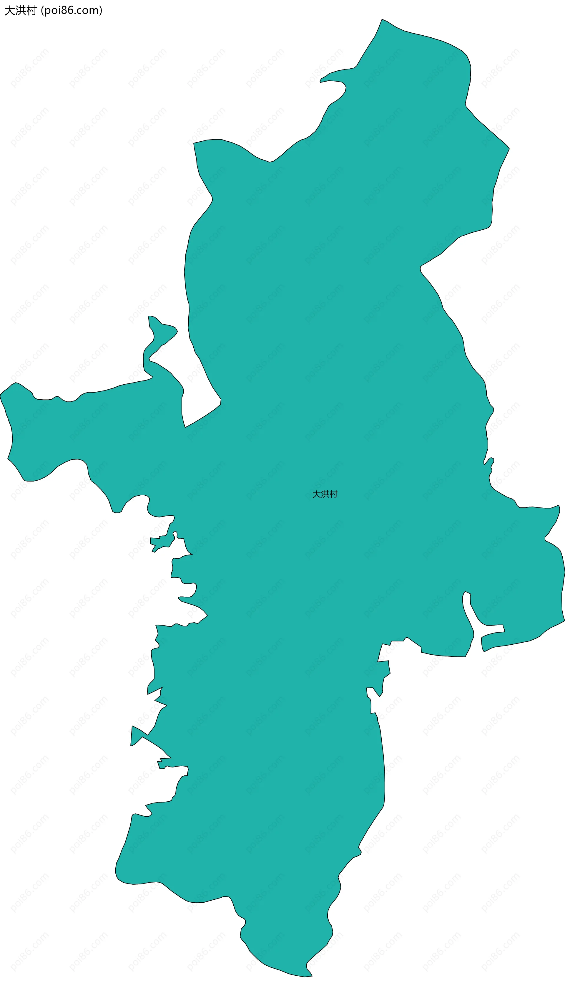 大洪村边界地图