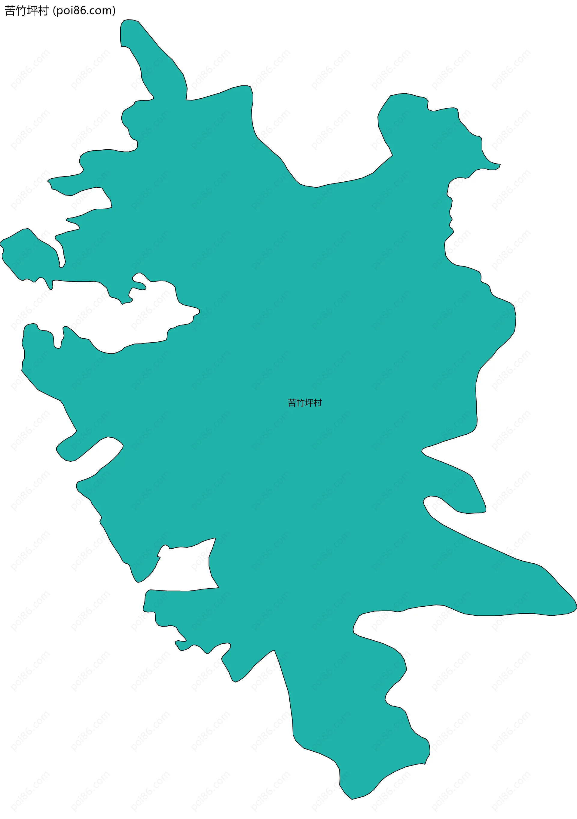 苦竹坪村边界地图