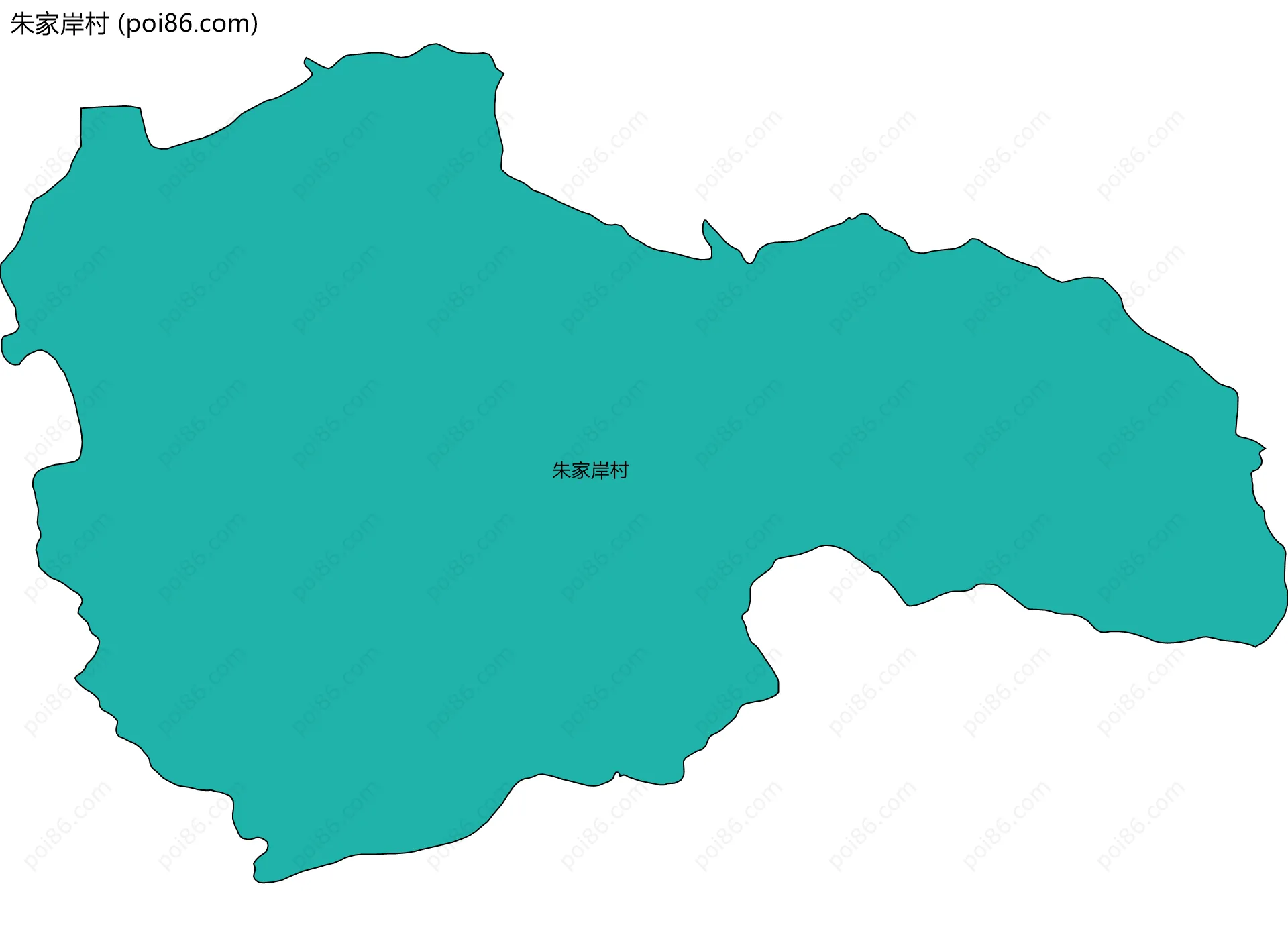 朱家岸村边界地图