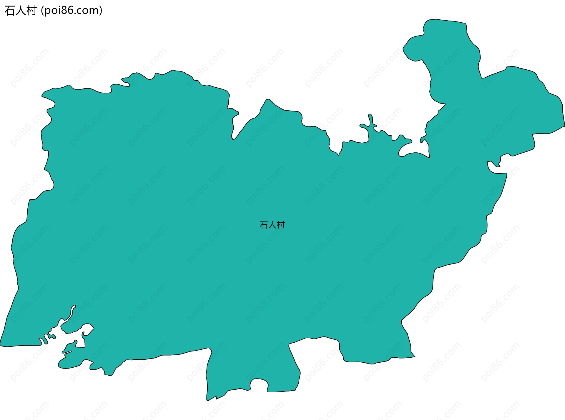 石人村边界地图