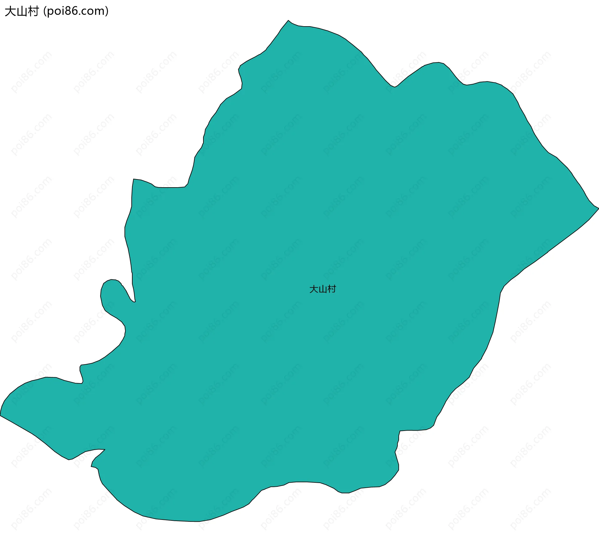 大山村边界地图