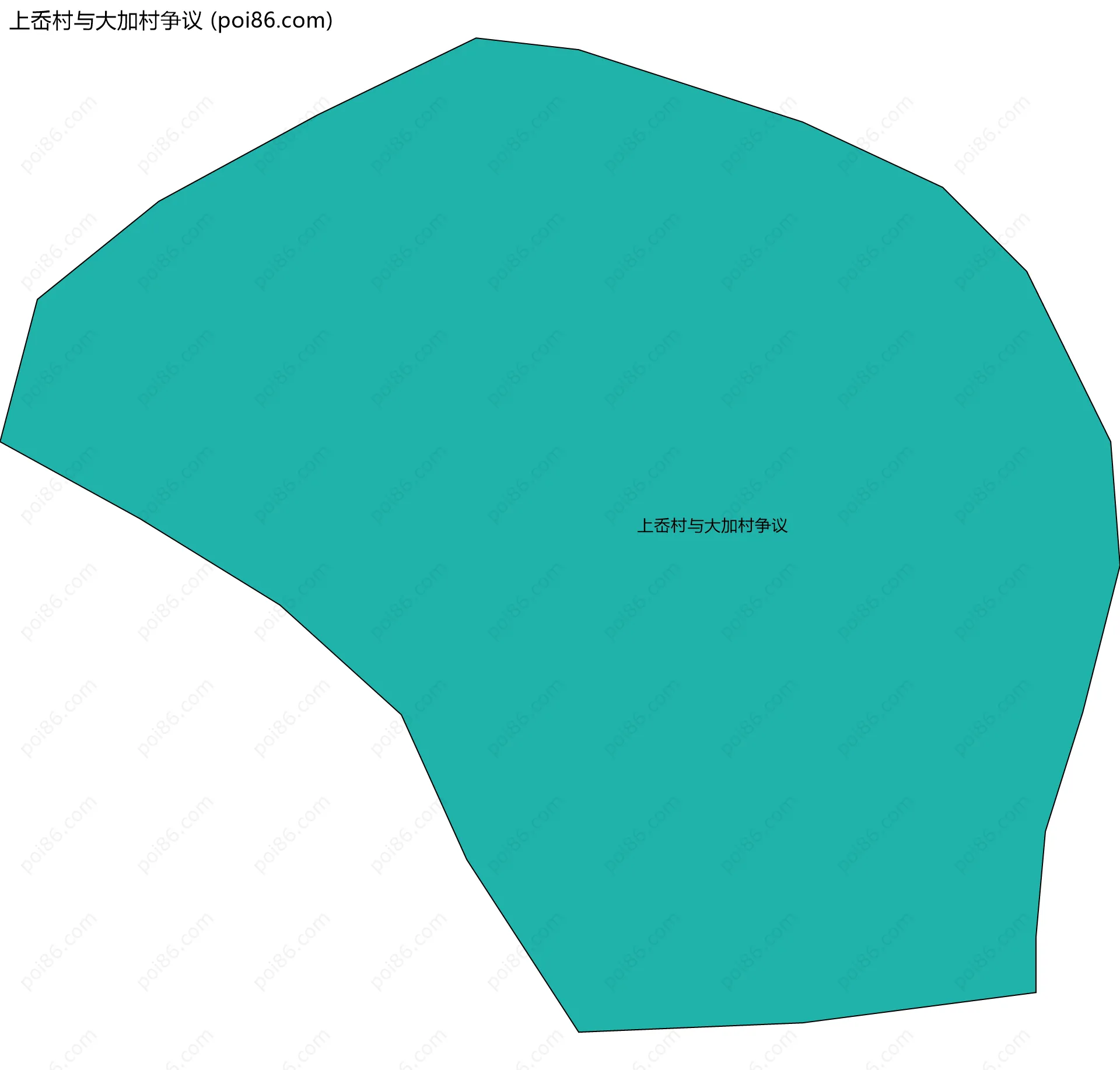 上岙村与大加村争议边界地图