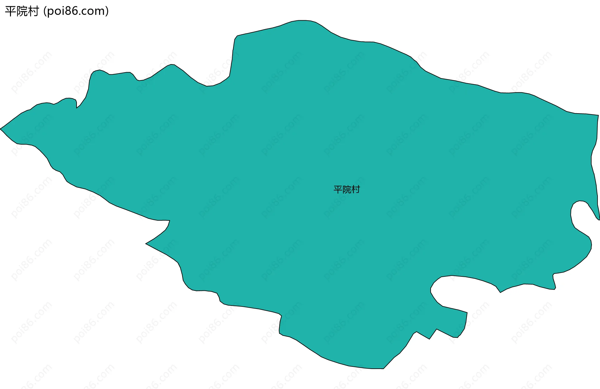 平院村边界地图