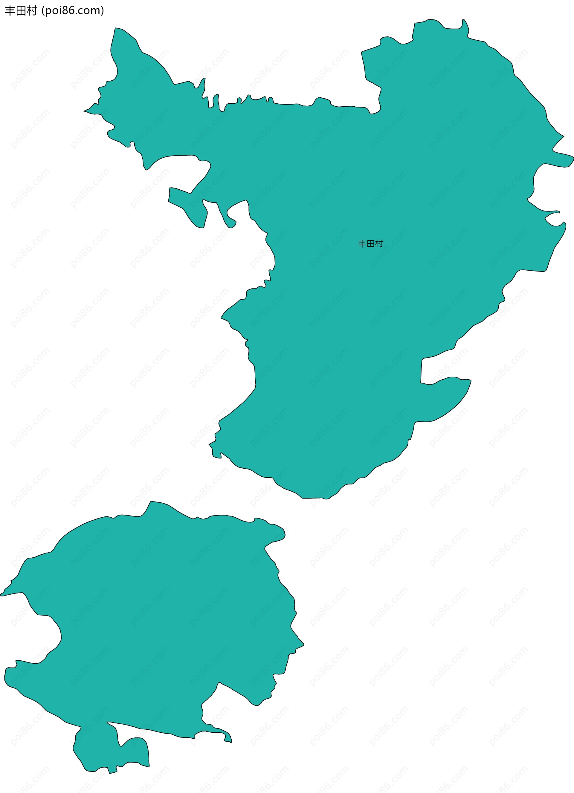 丰田村边界地图