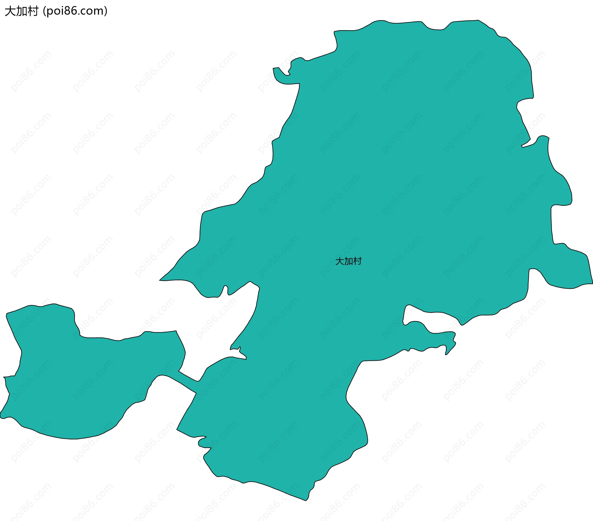 大加村边界地图