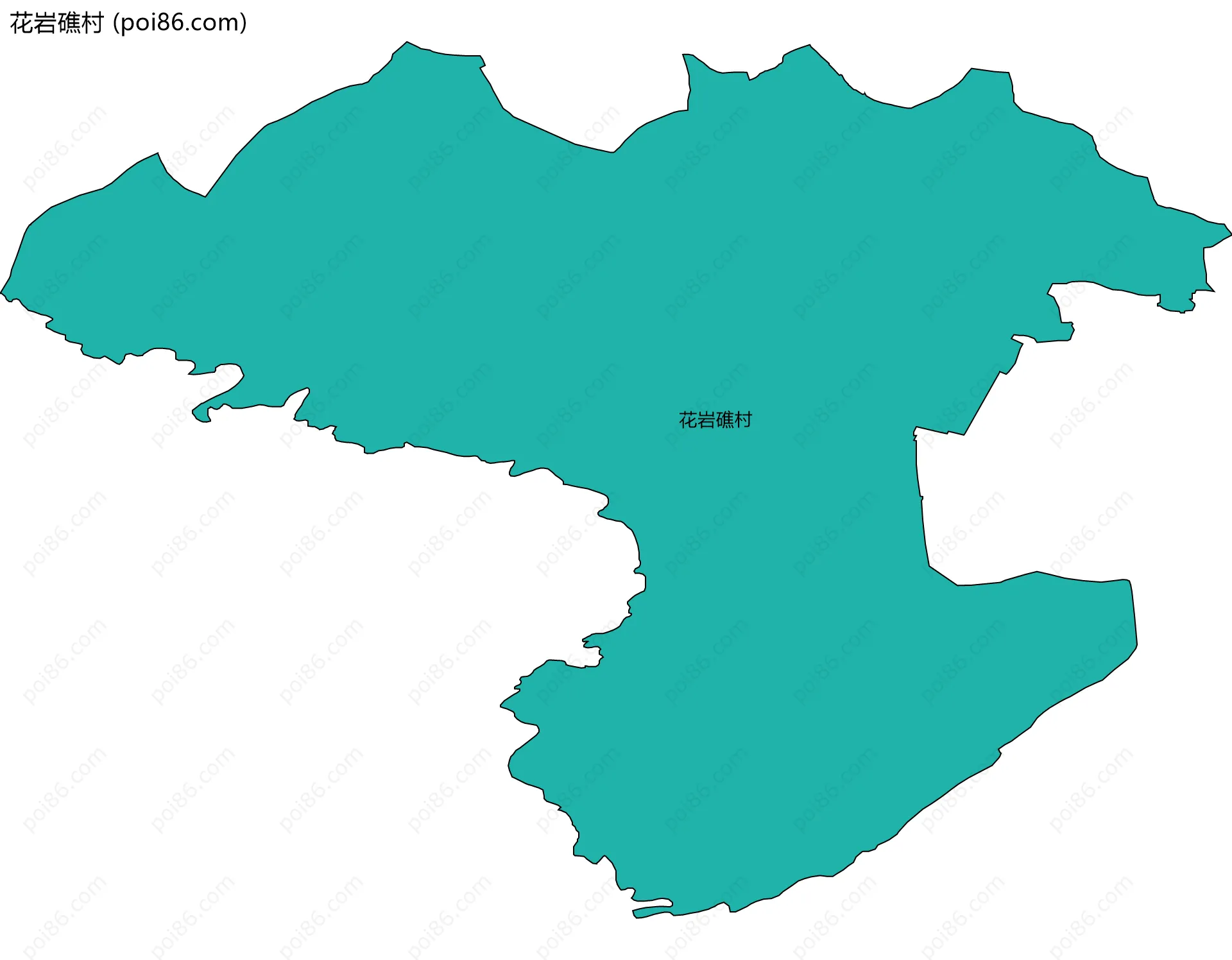 花岩礁村边界地图