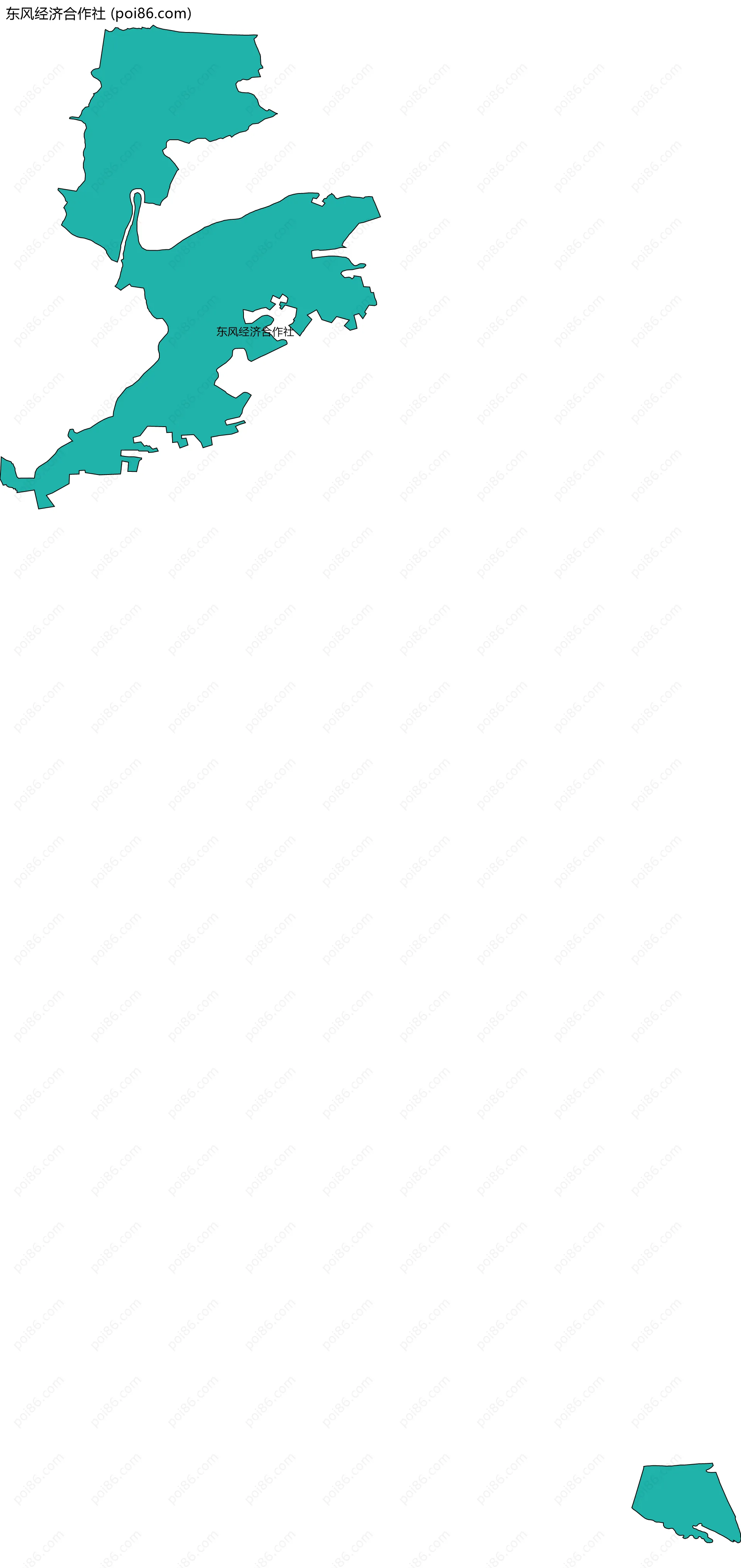 东风经济合作社边界地图