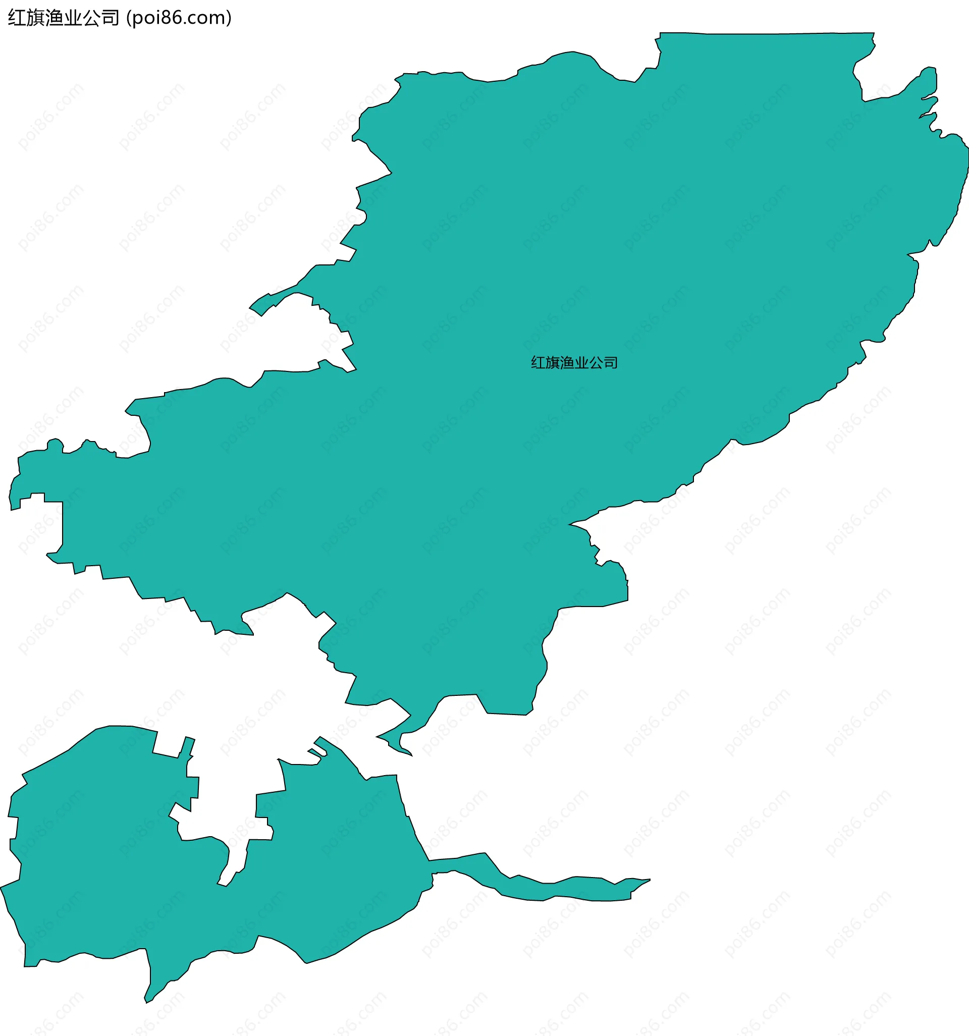 红旗渔业公司边界地图