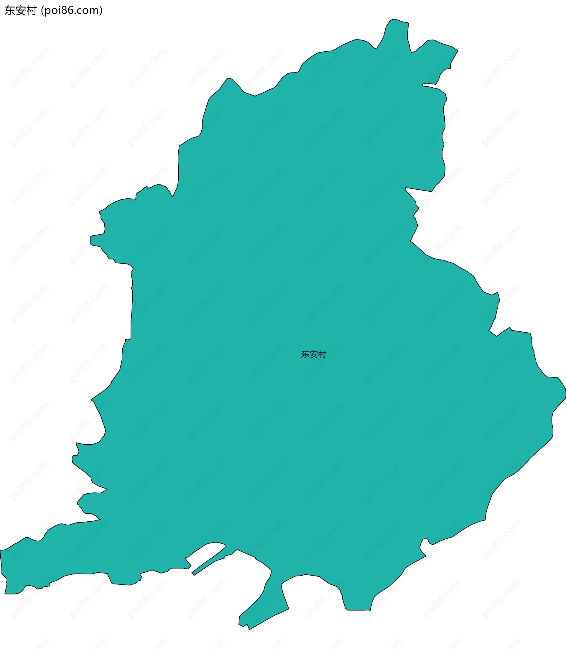 东安村边界地图