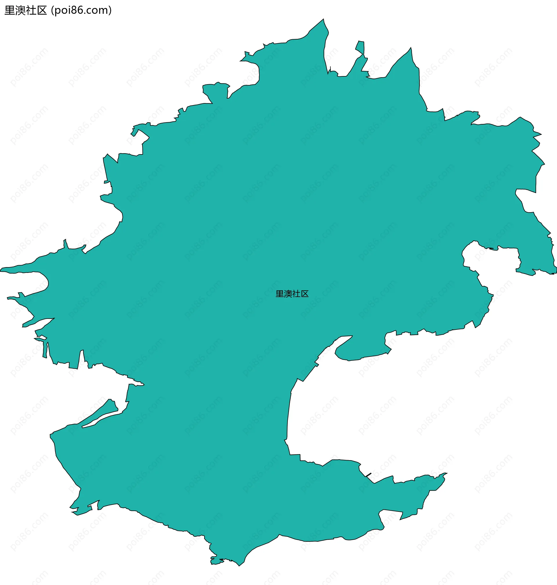 里澳社区边界地图