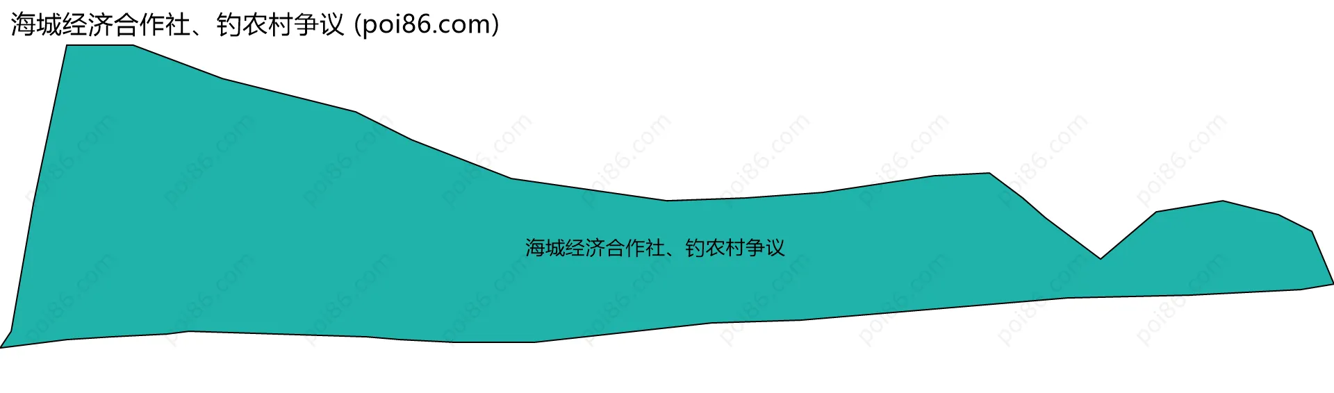 海城经济合作社、钓农村争议边界地图