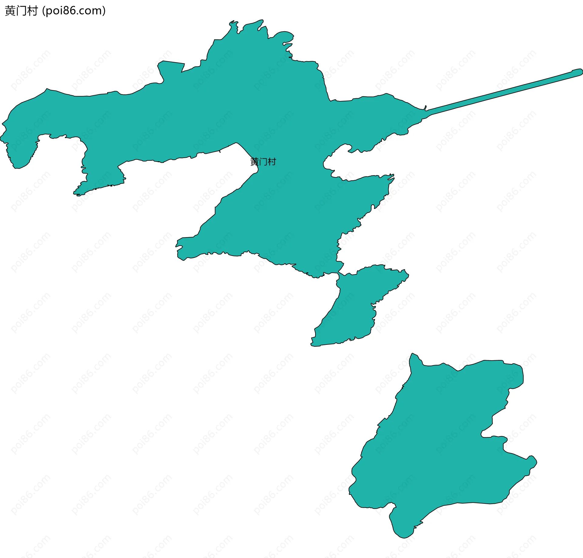 黄门村边界地图