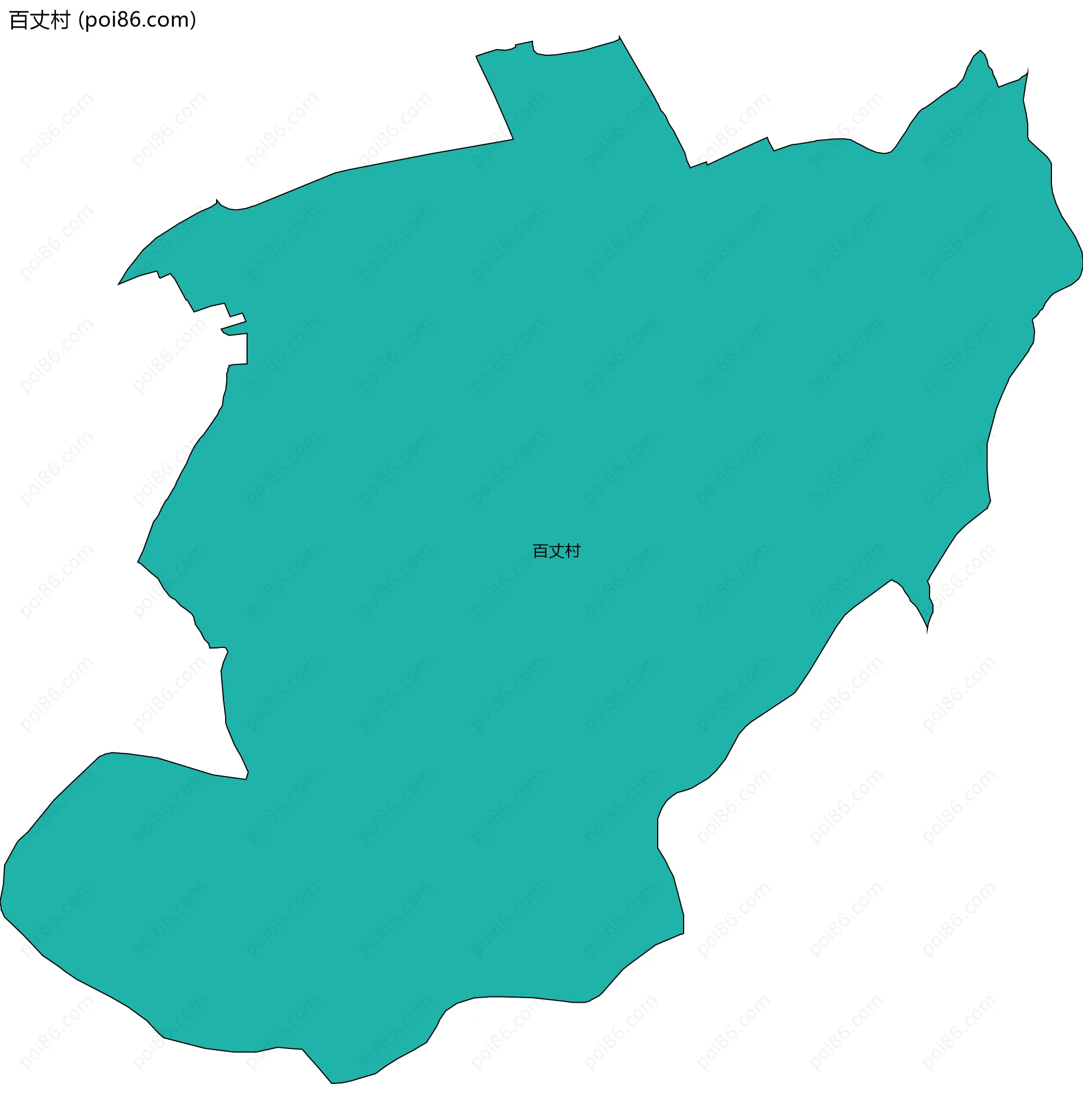百丈村边界地图