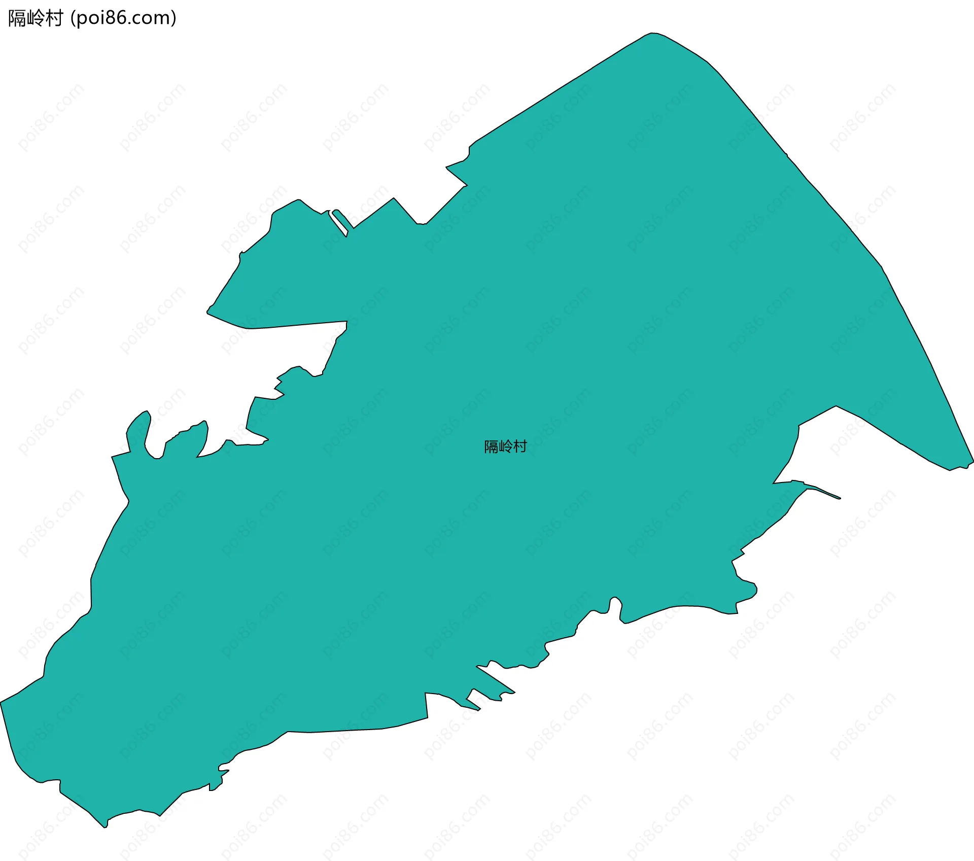 隔岭村边界地图