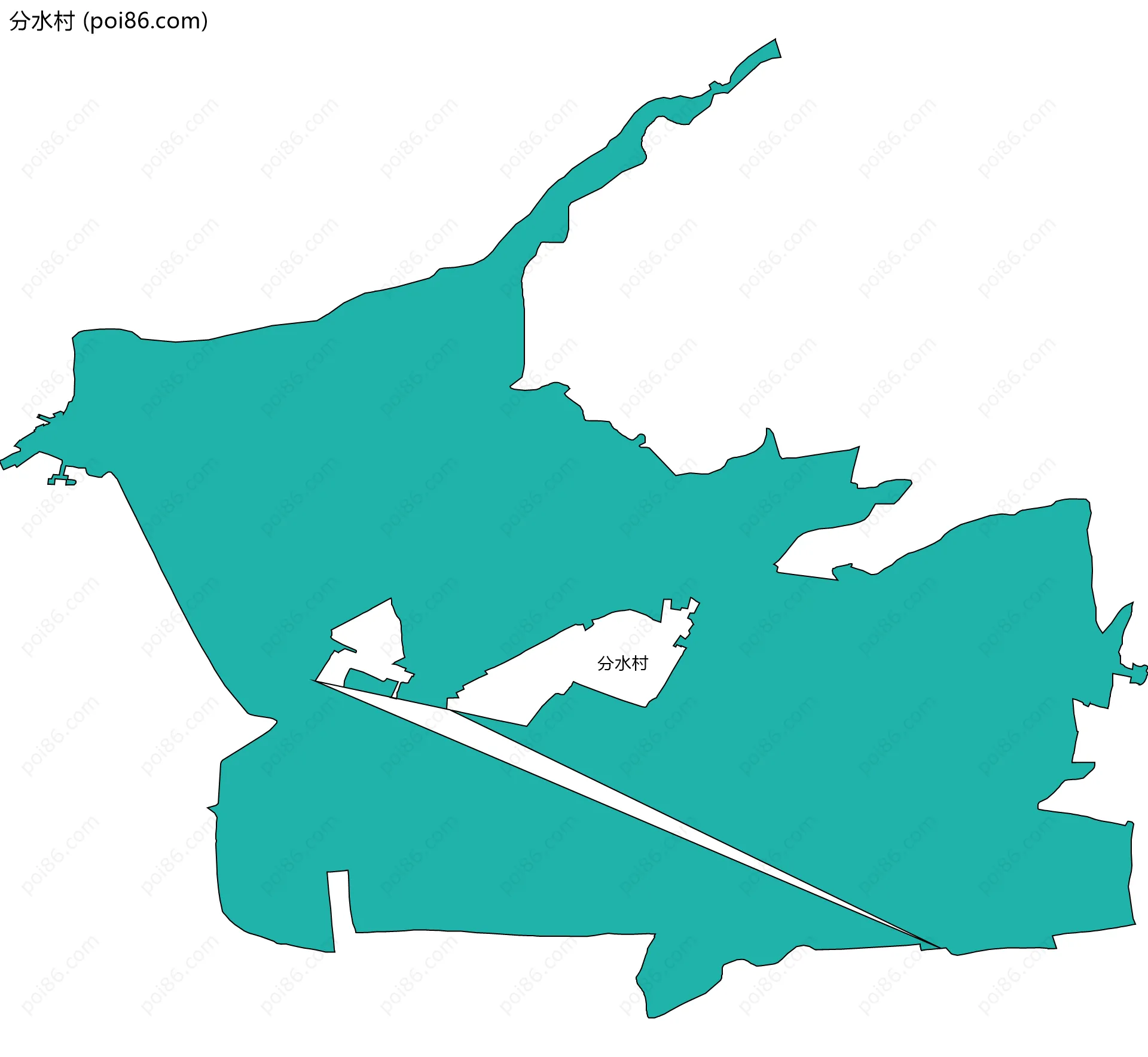 分水村边界地图