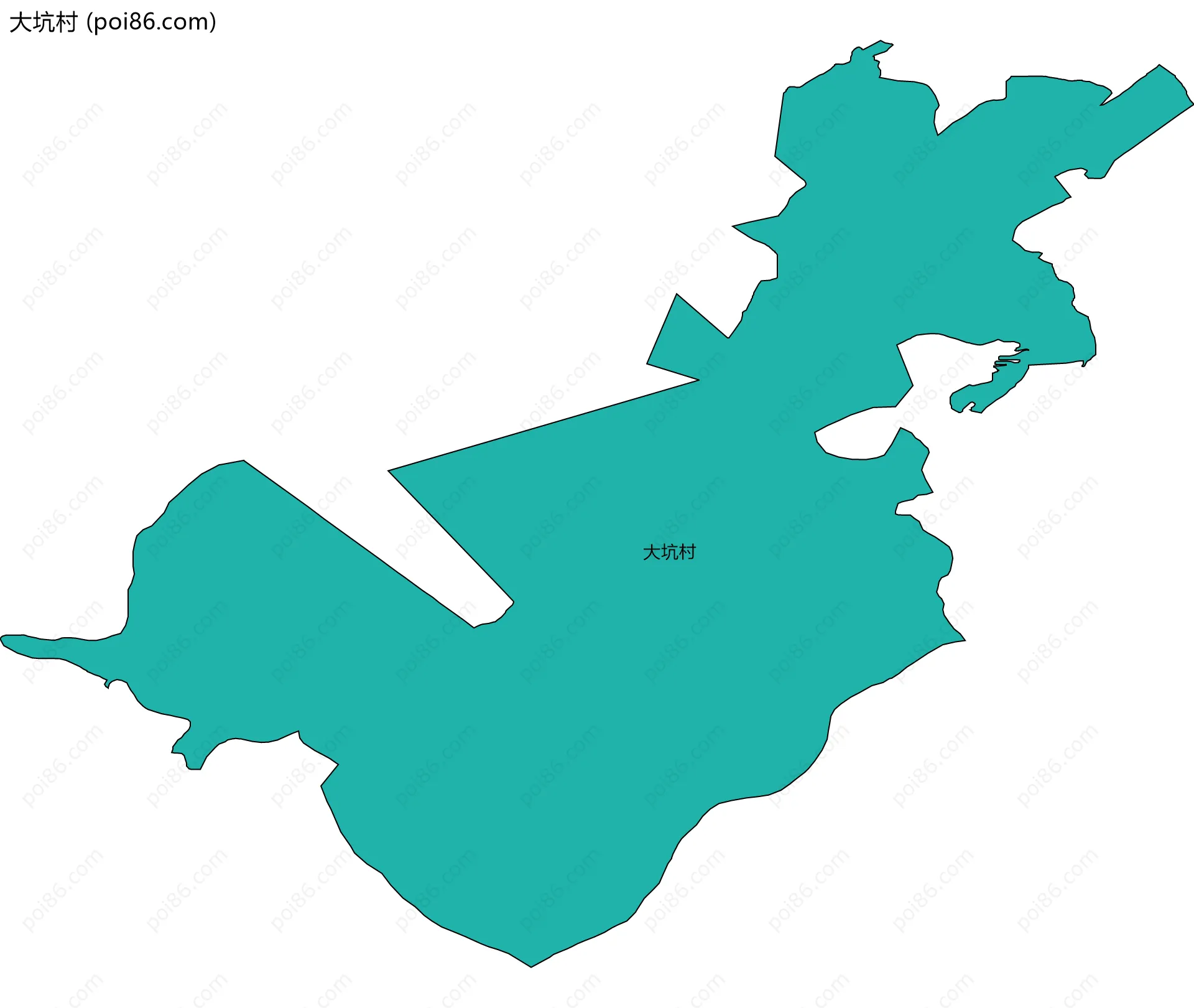 大坑村边界地图