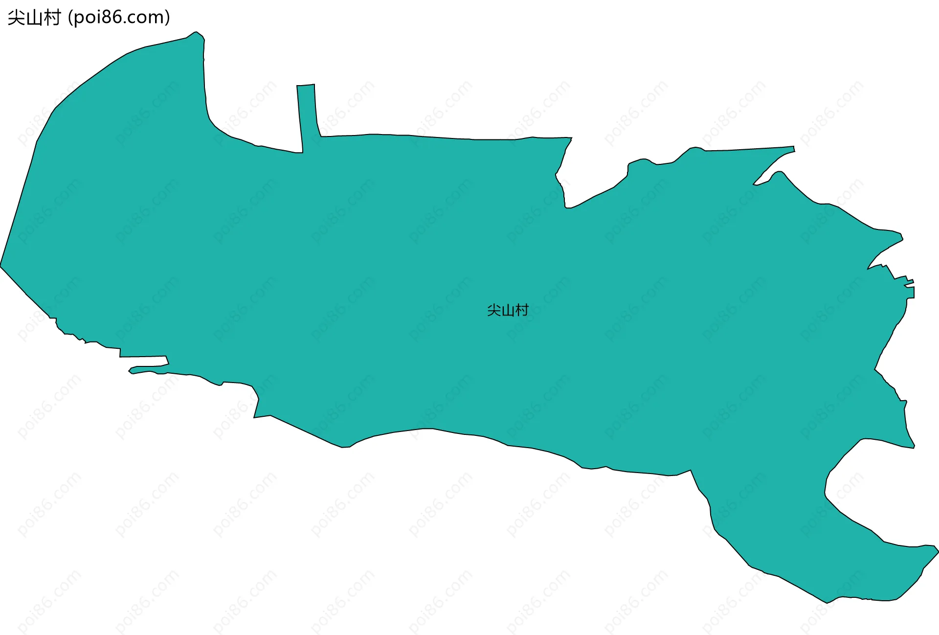 尖山村边界地图