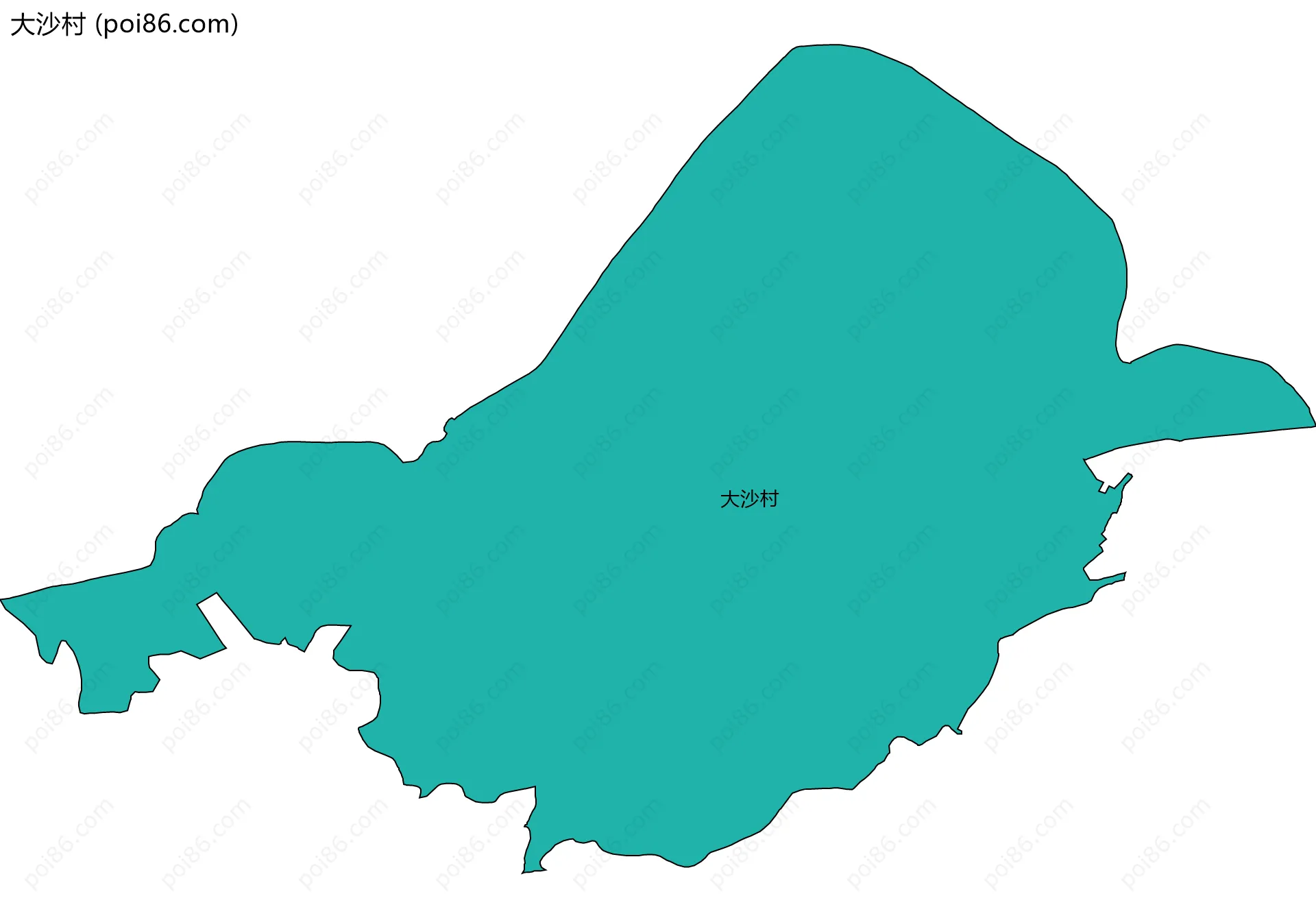 大沙村边界地图
