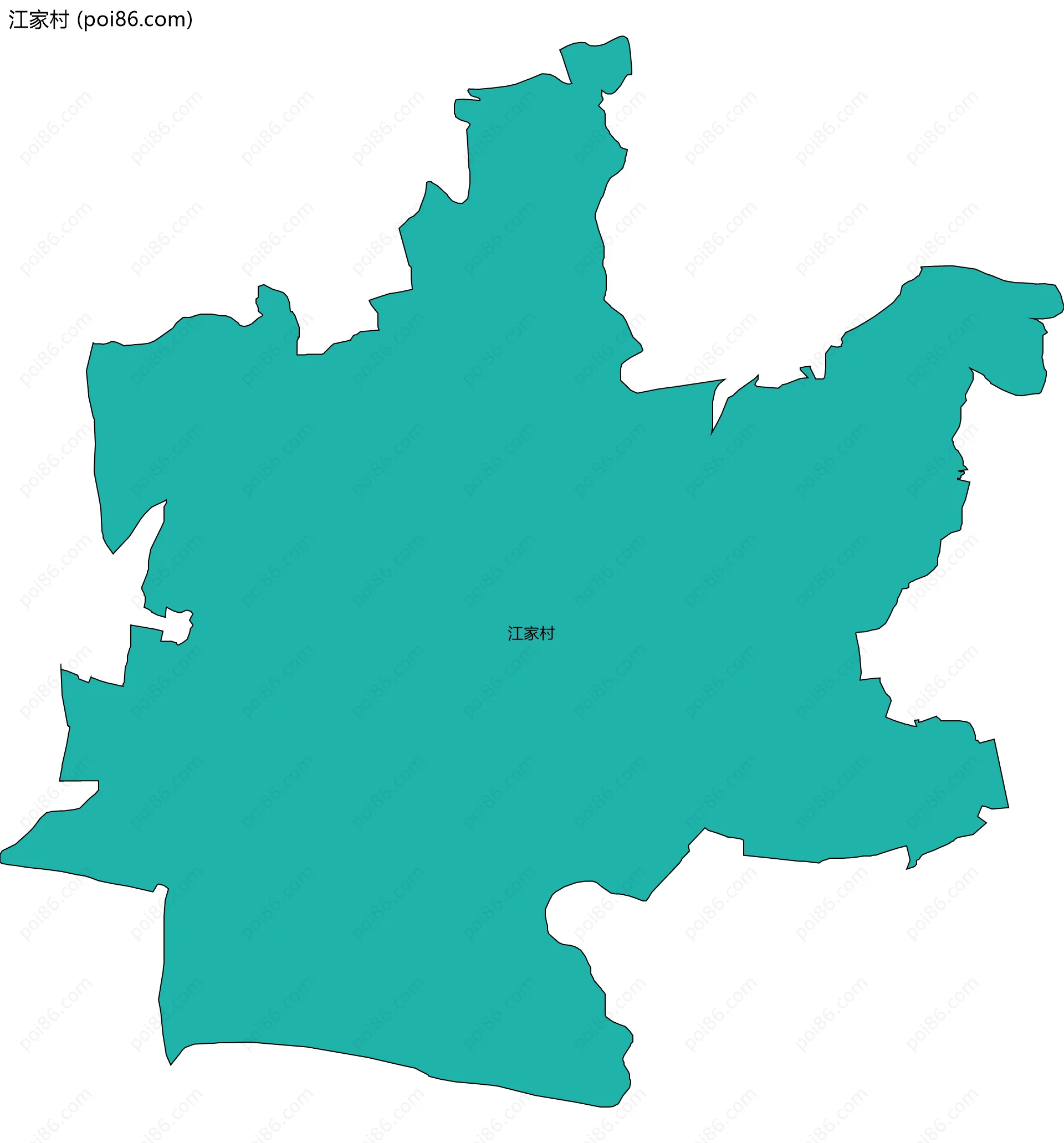 江家村边界地图