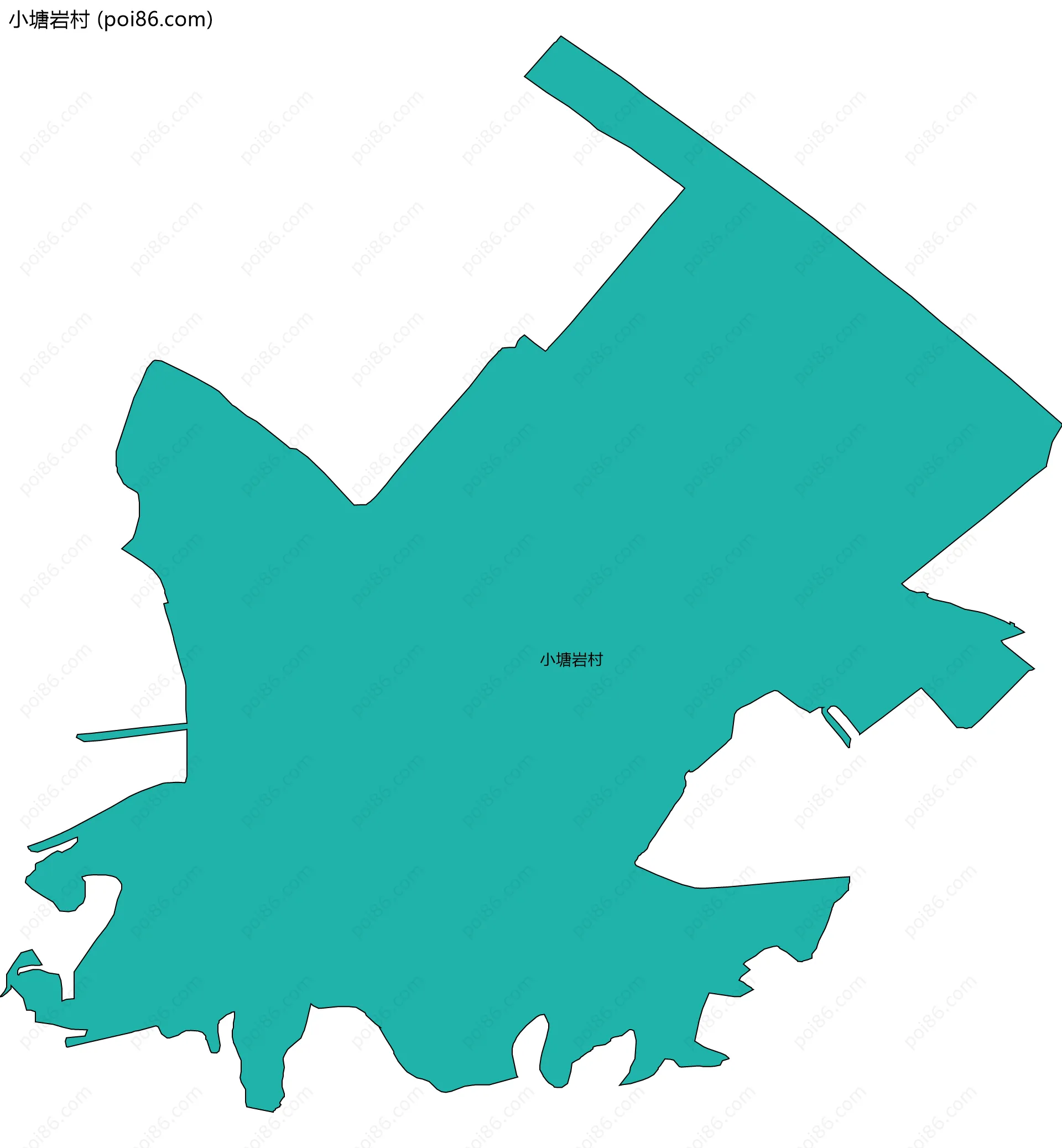 小塘岩村边界地图