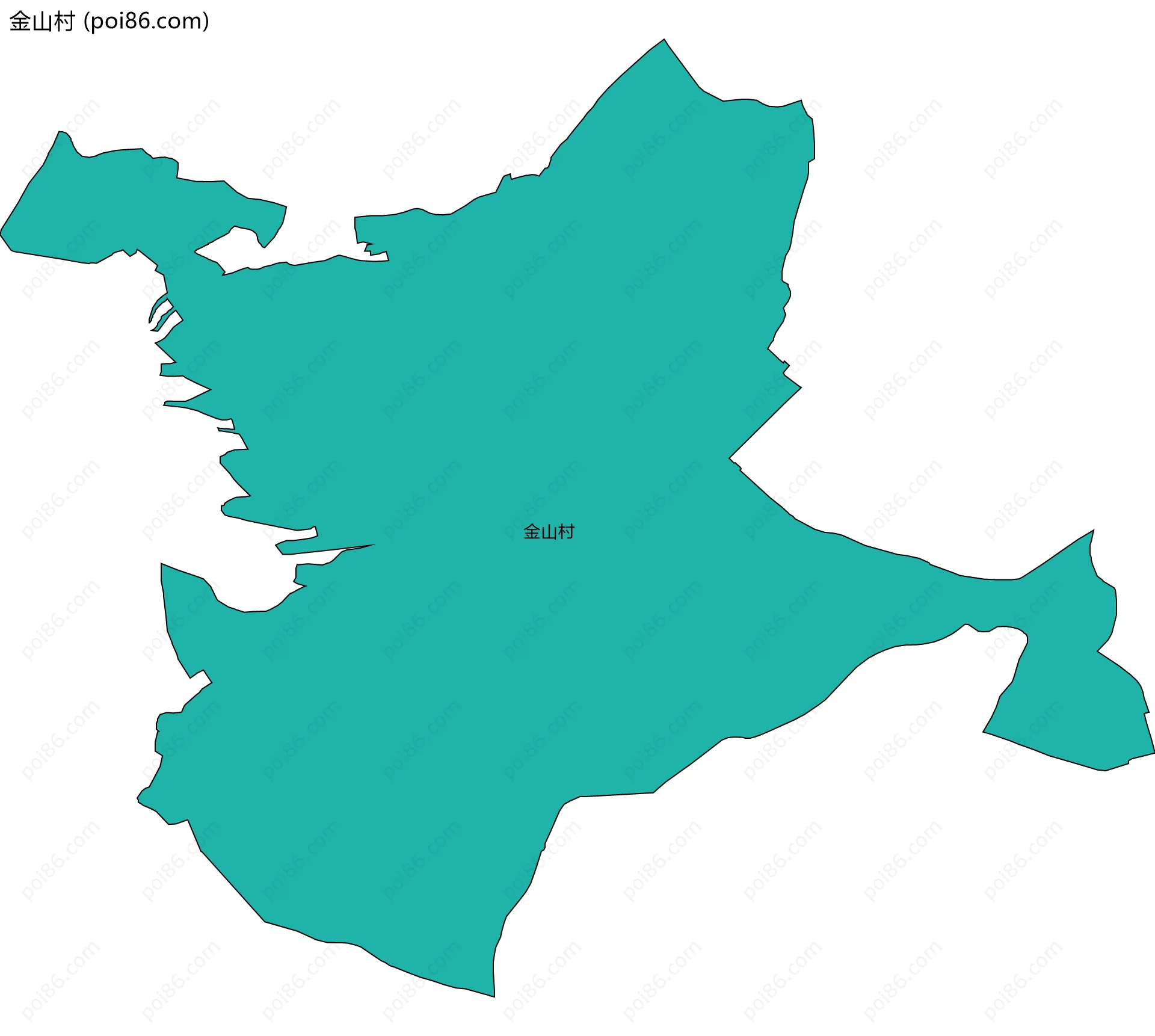 金山村边界地图