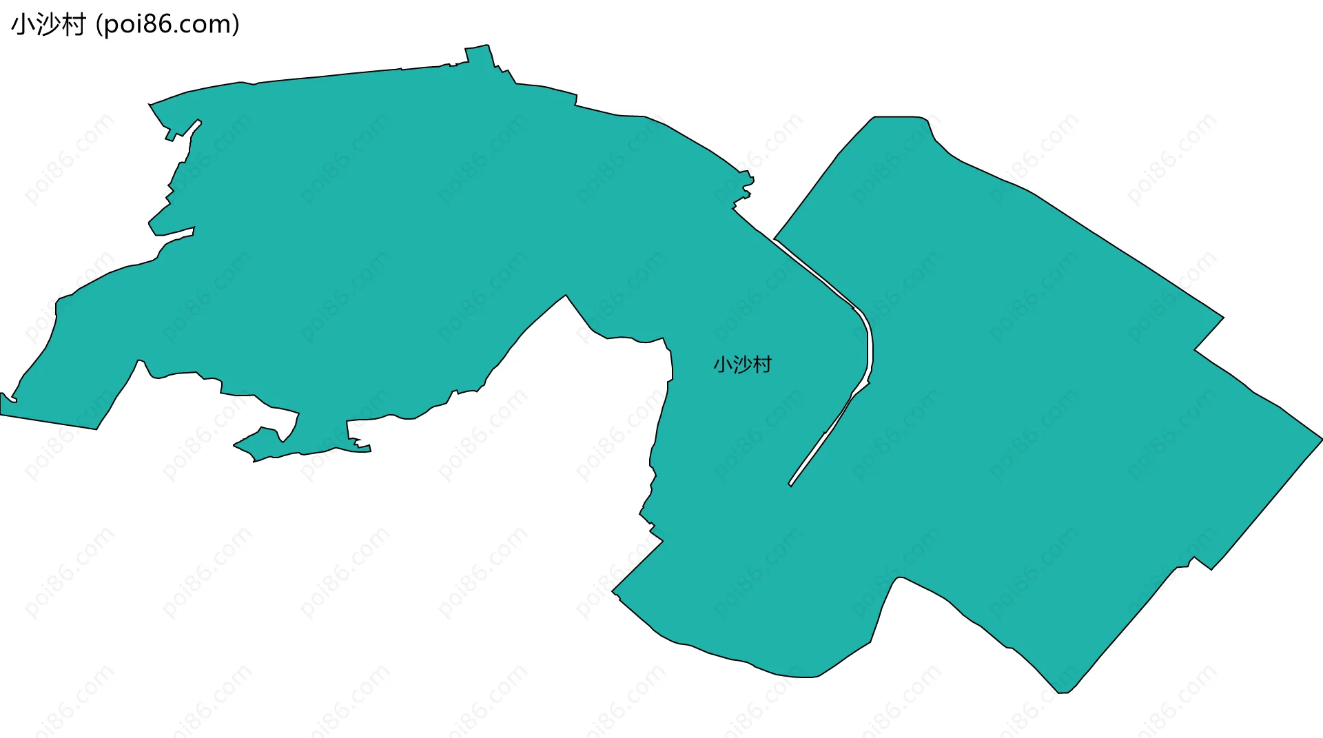 小沙村边界地图