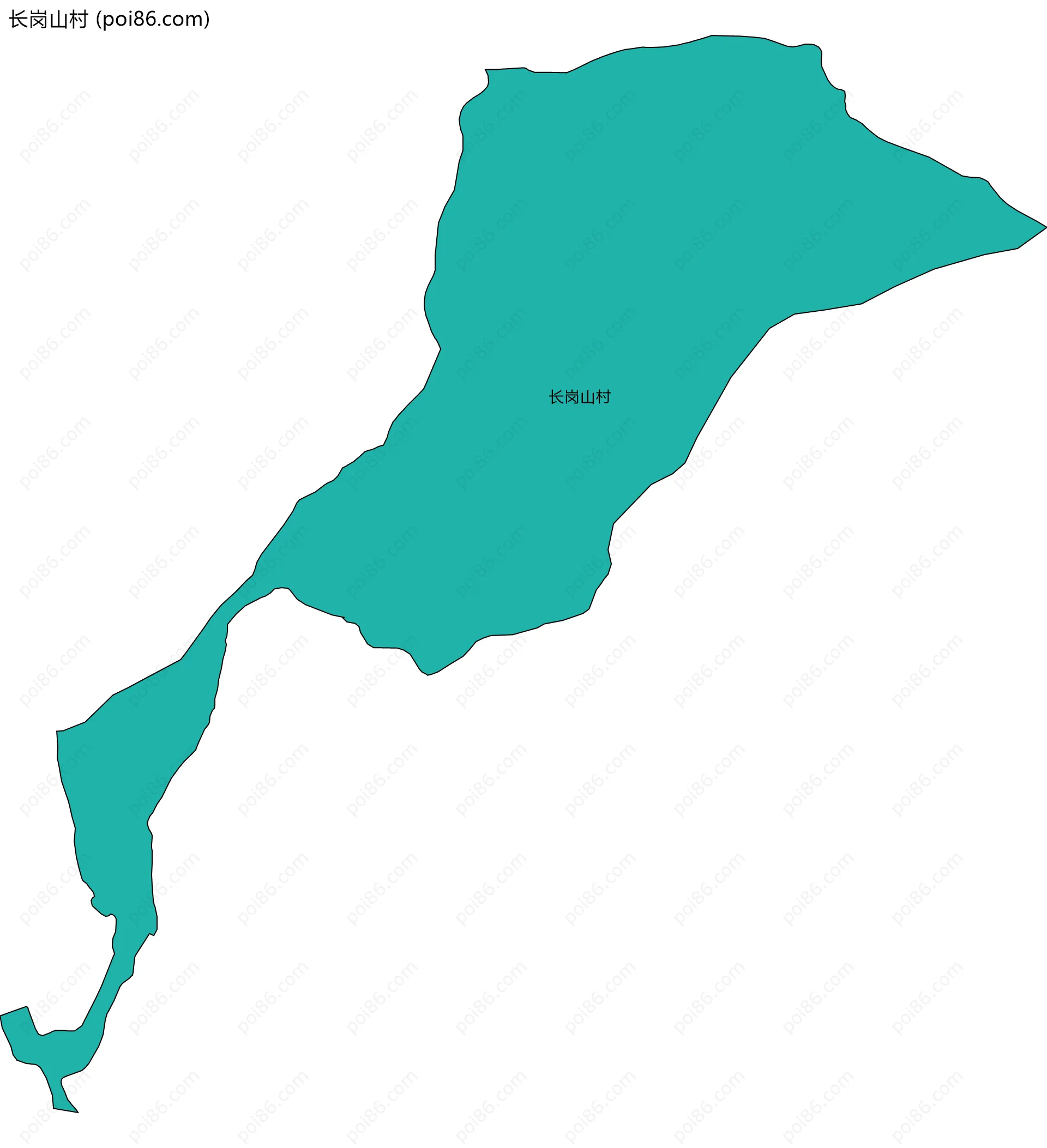 长岗山村边界地图