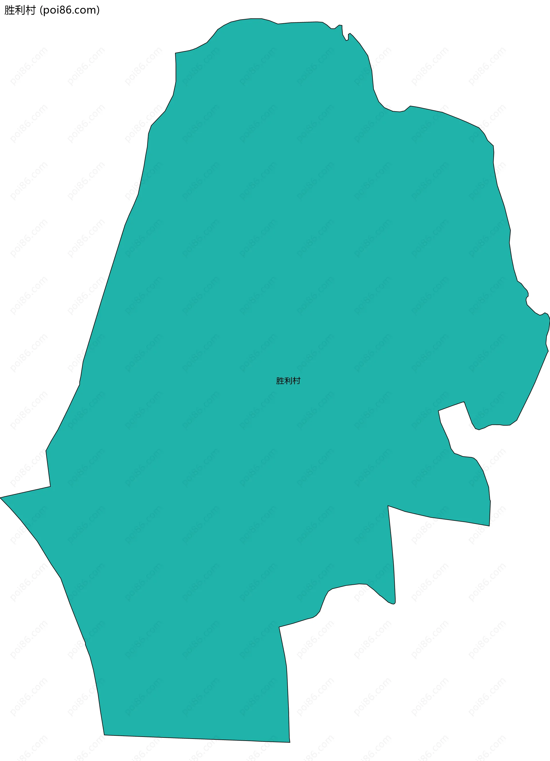 胜利村边界地图