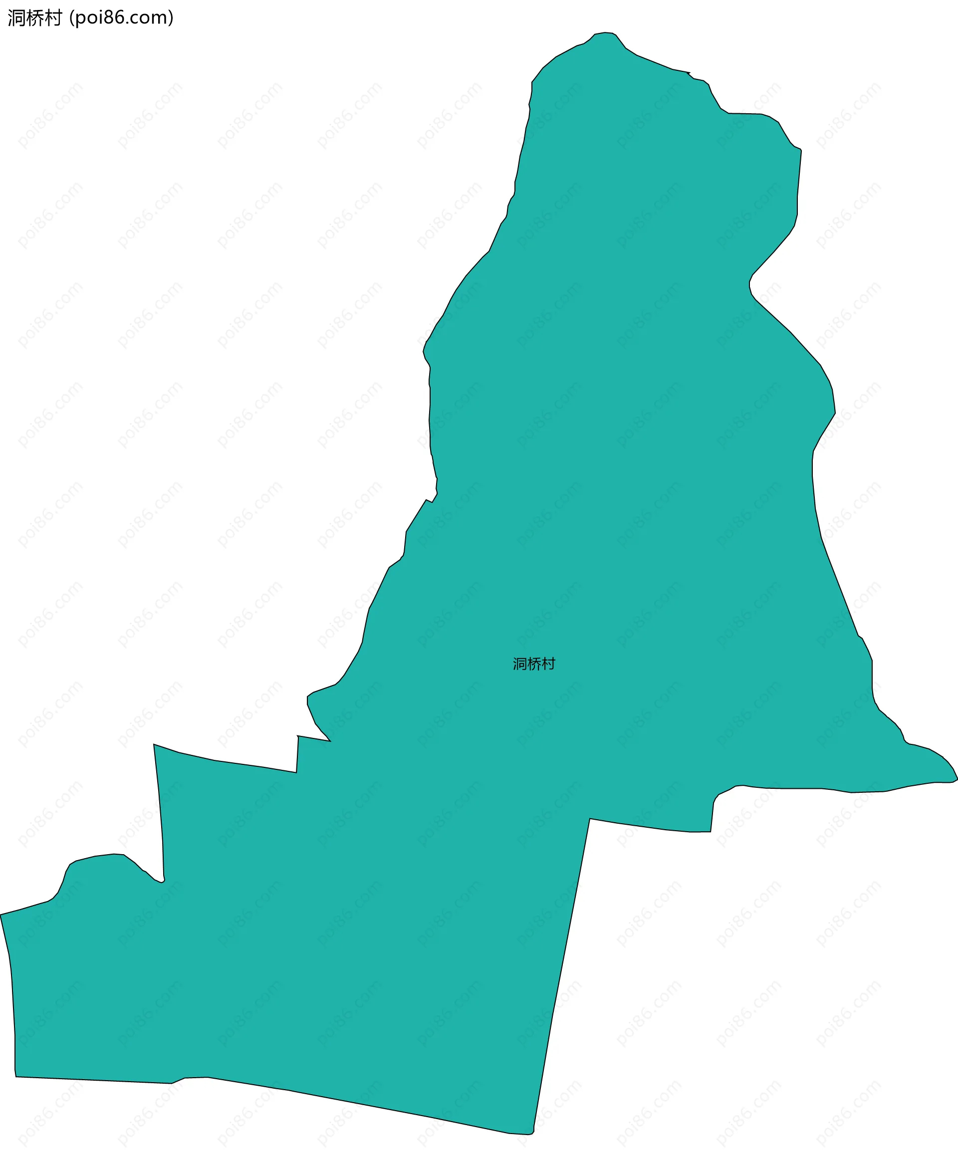 洞桥村边界地图