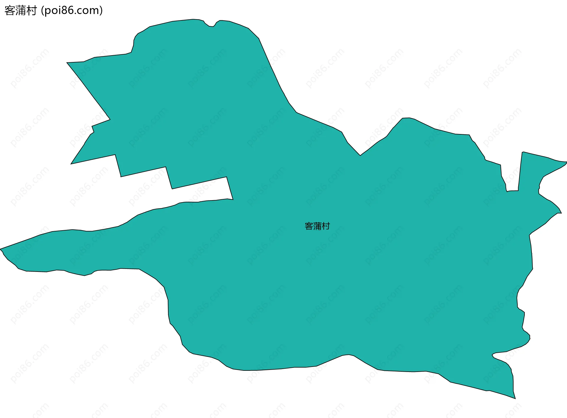 客蒲村边界地图