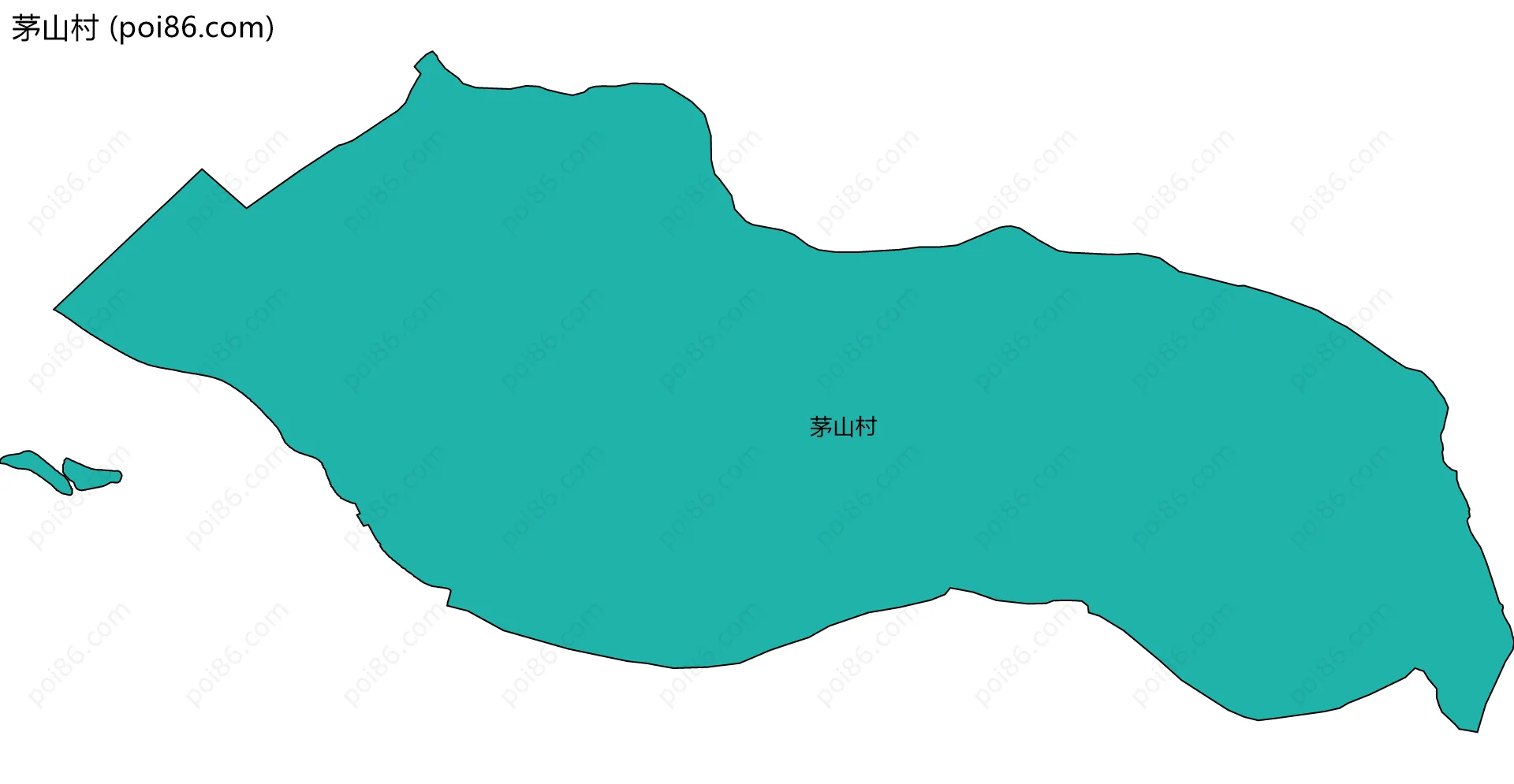 茅山村边界地图