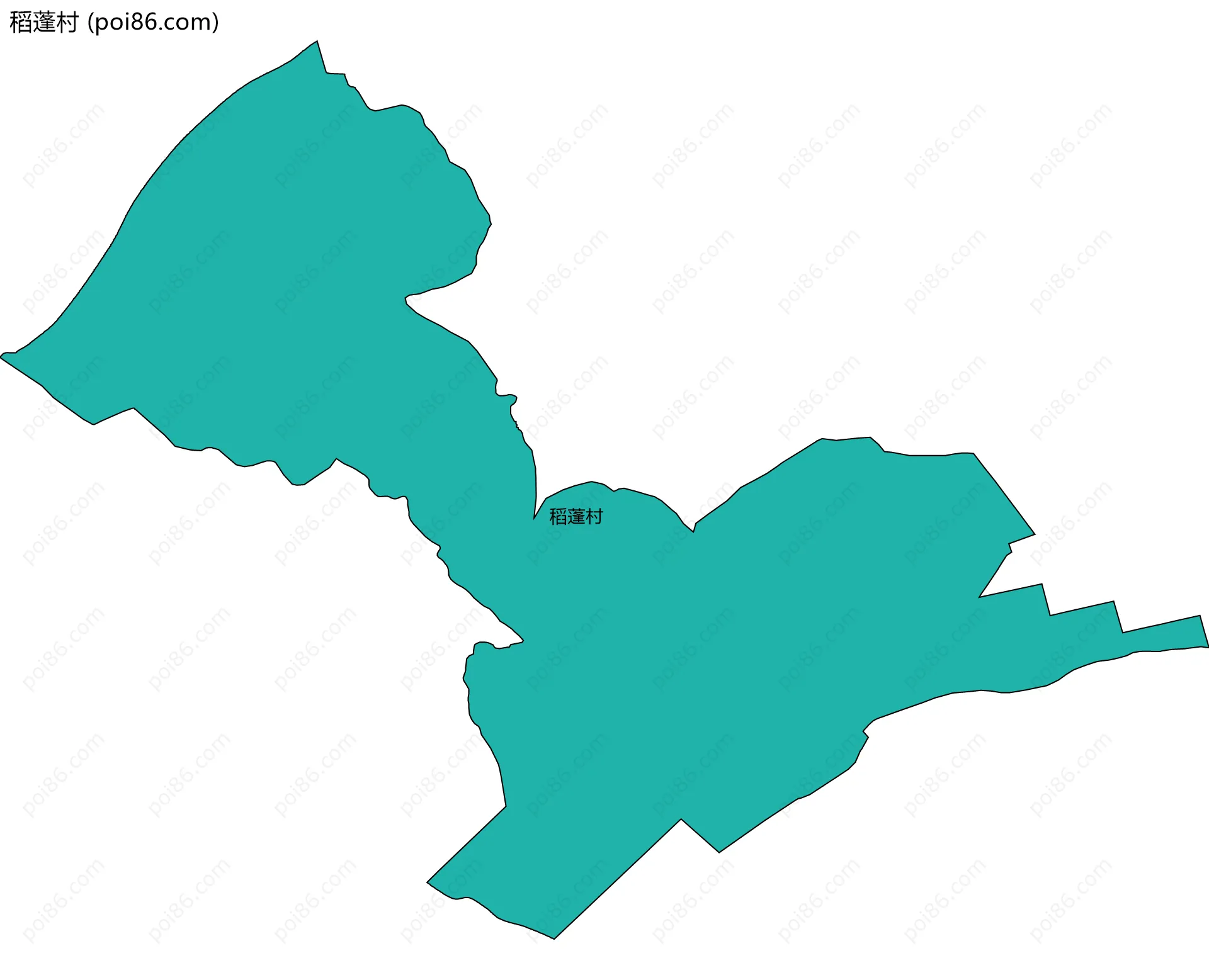 稻蓬村边界地图