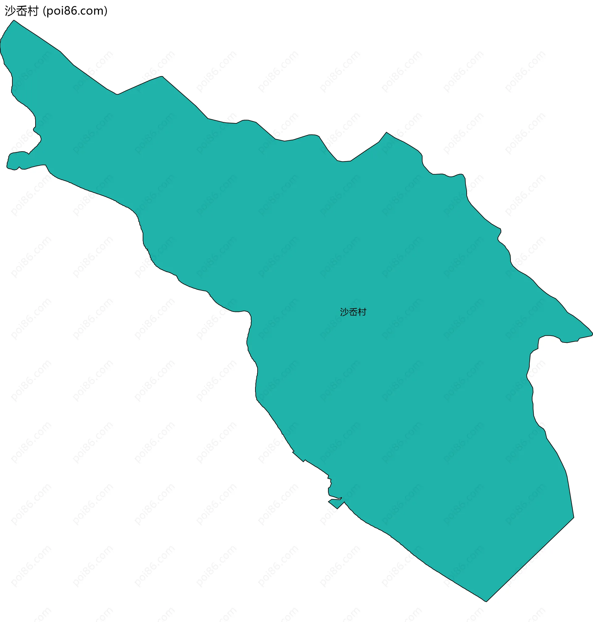 沙岙村边界地图