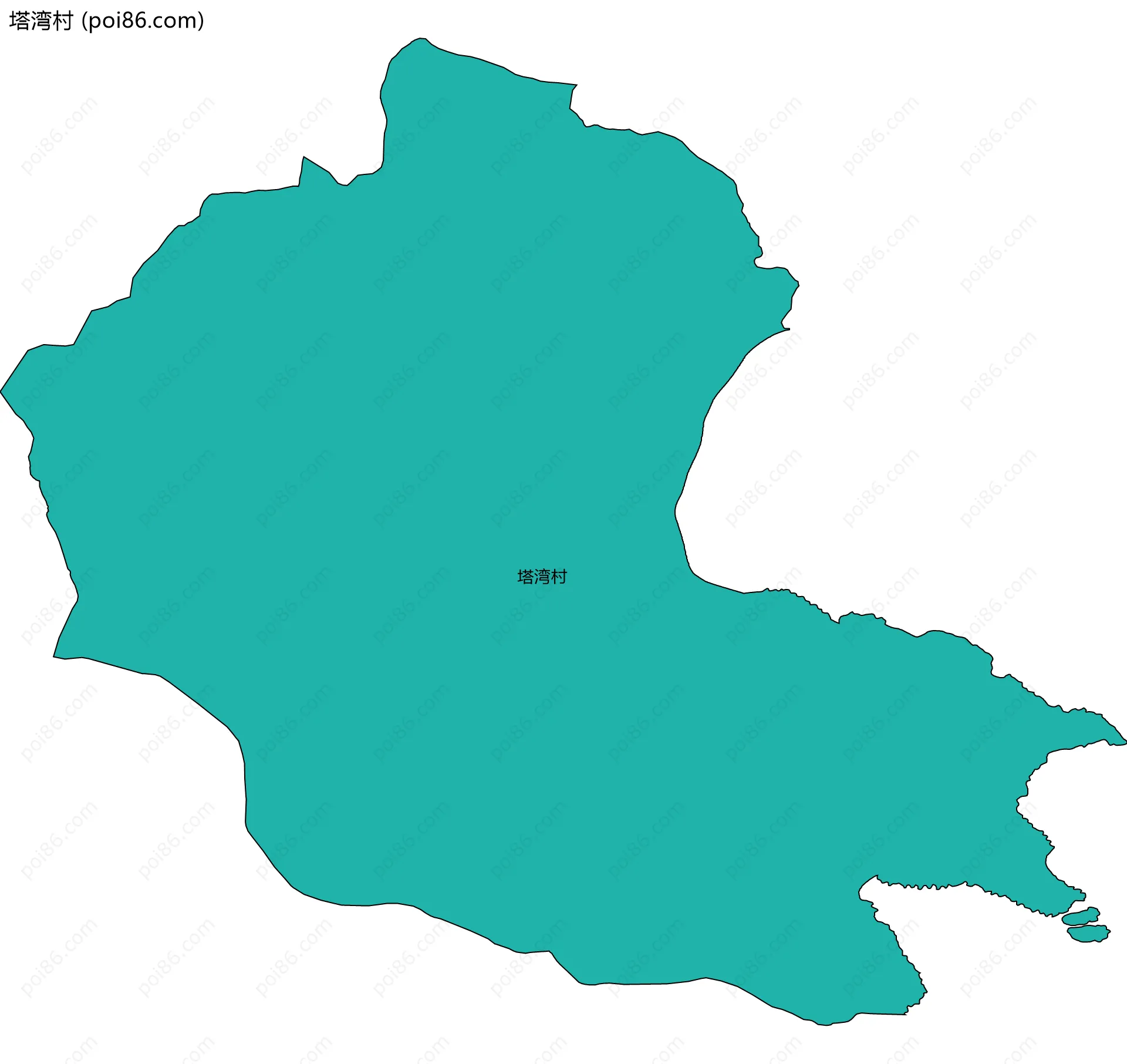 塔湾村边界地图