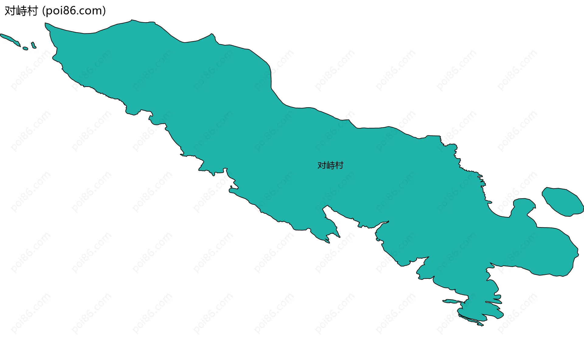 对峙村边界地图