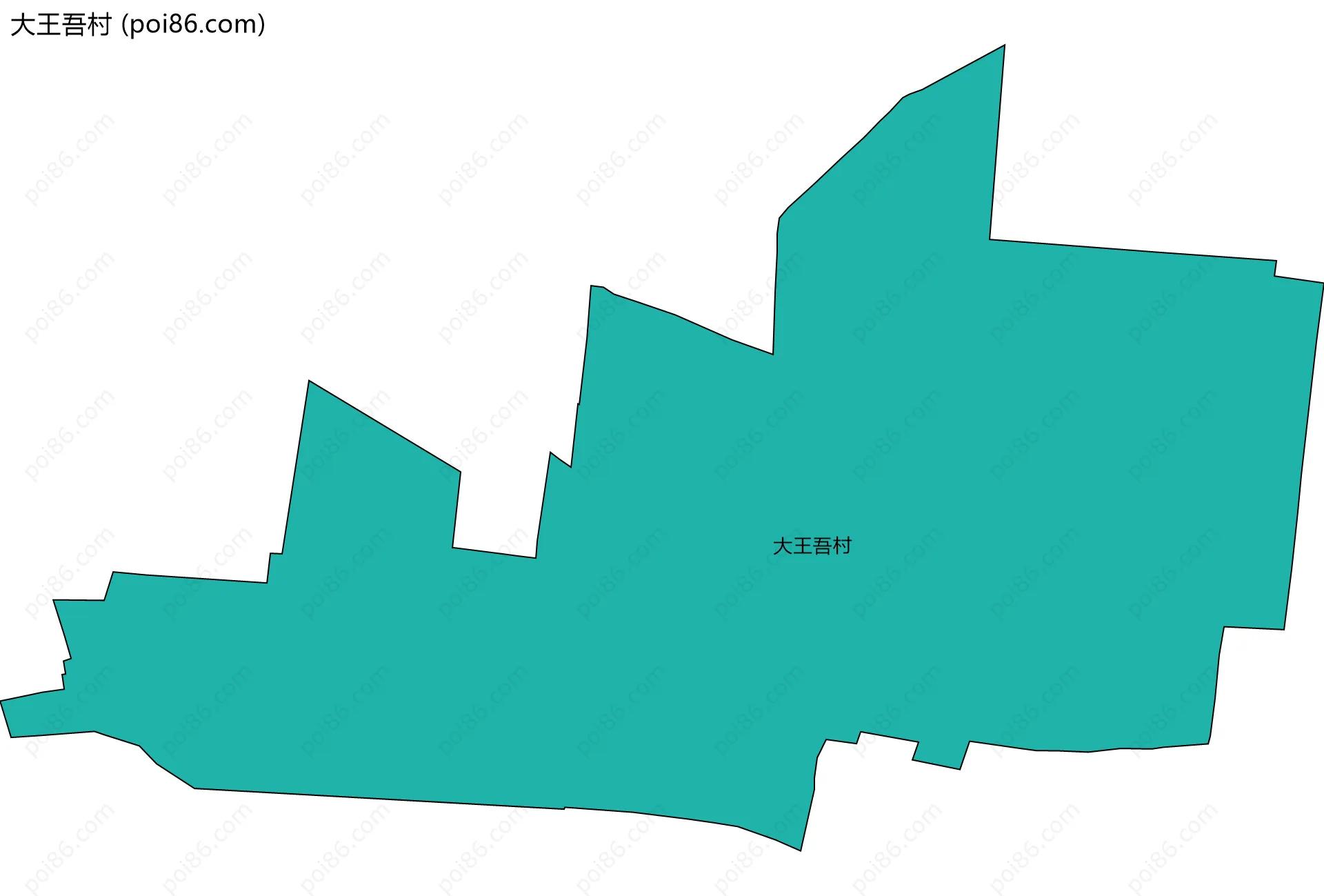大王吾村边界地图