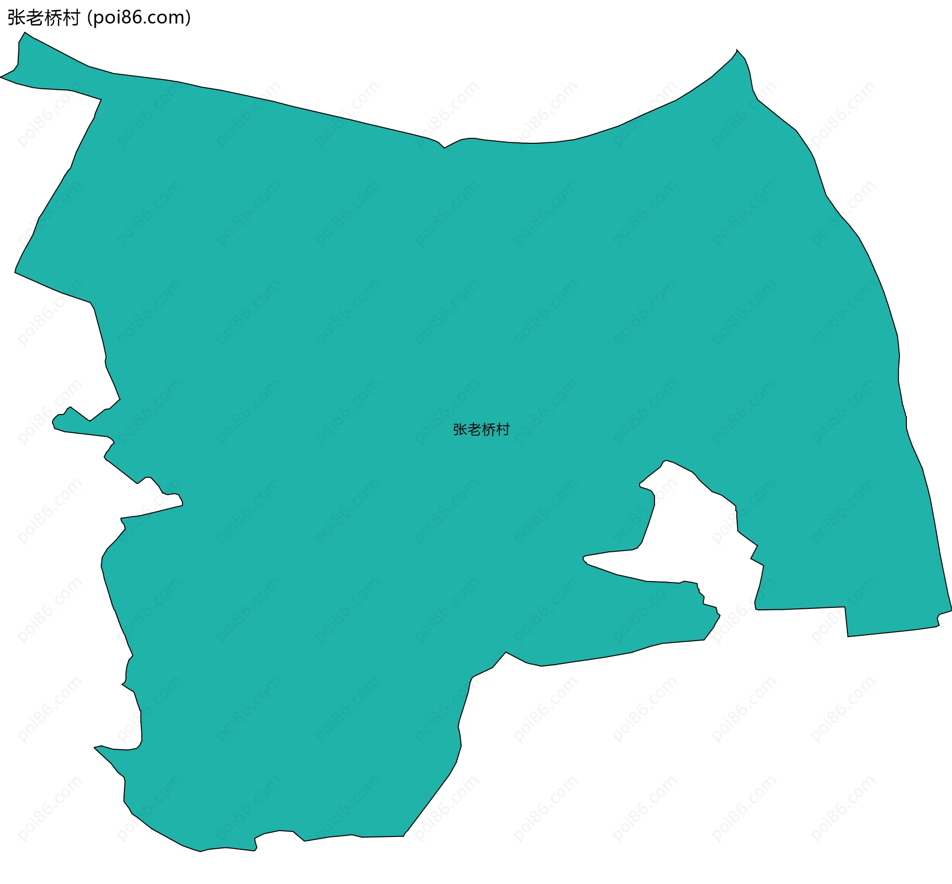 张老桥村边界地图