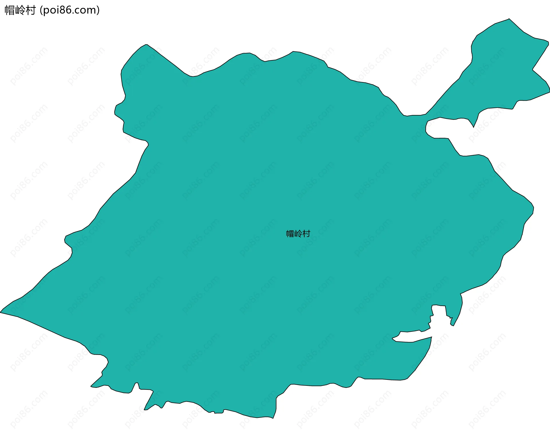 帽岭村边界地图