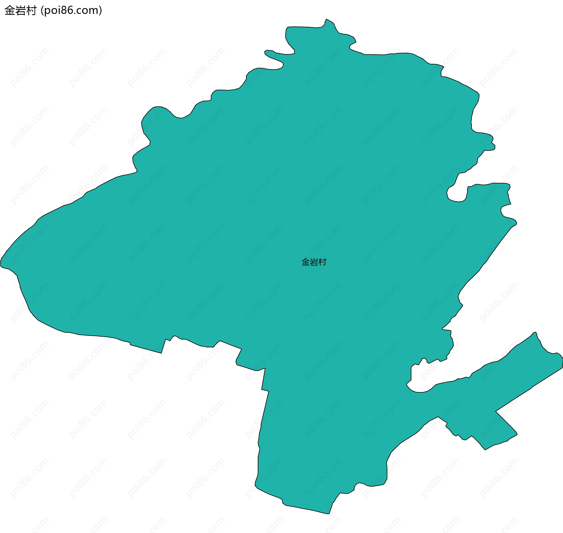 金岩村边界地图