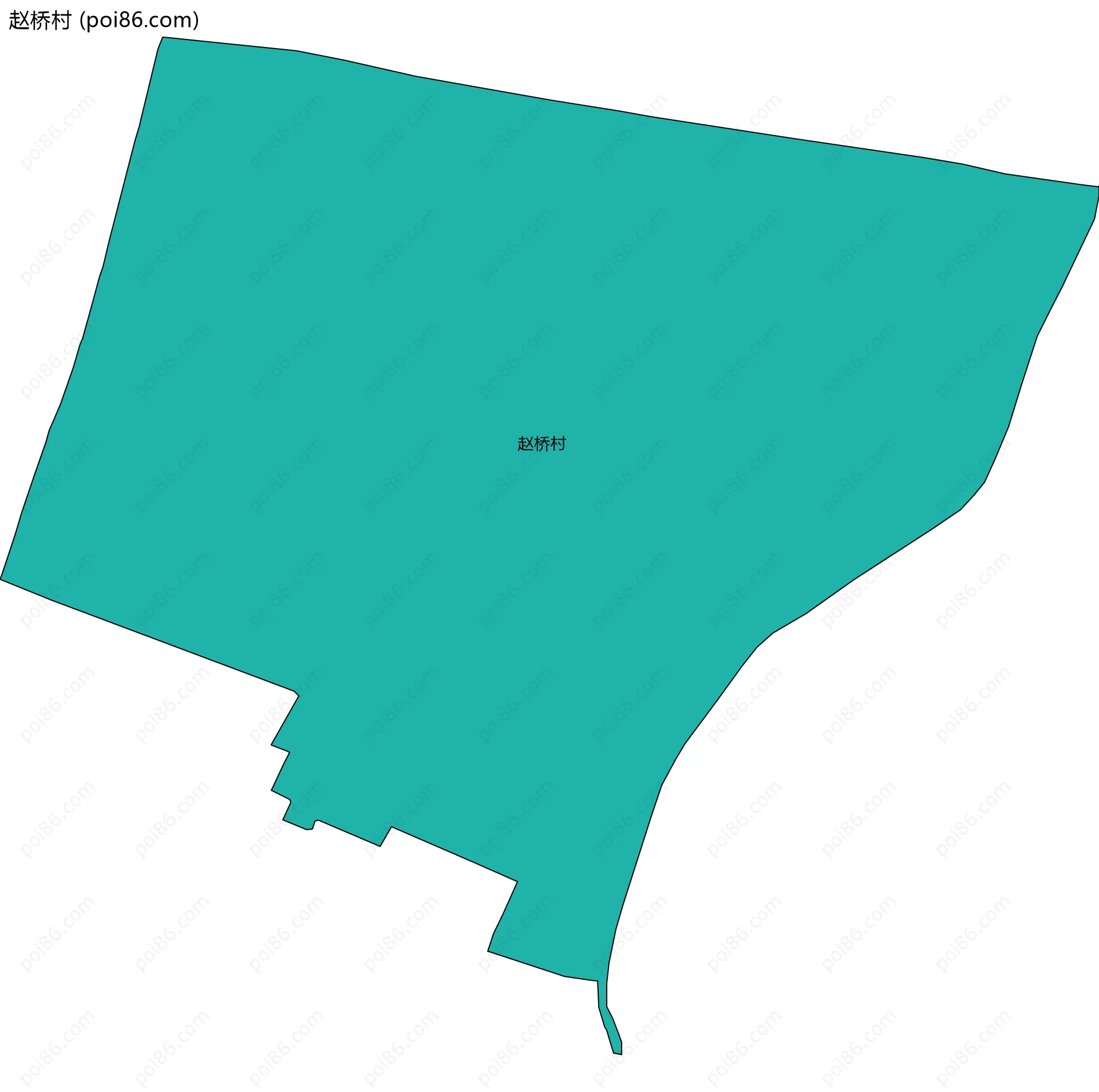 赵桥村边界地图