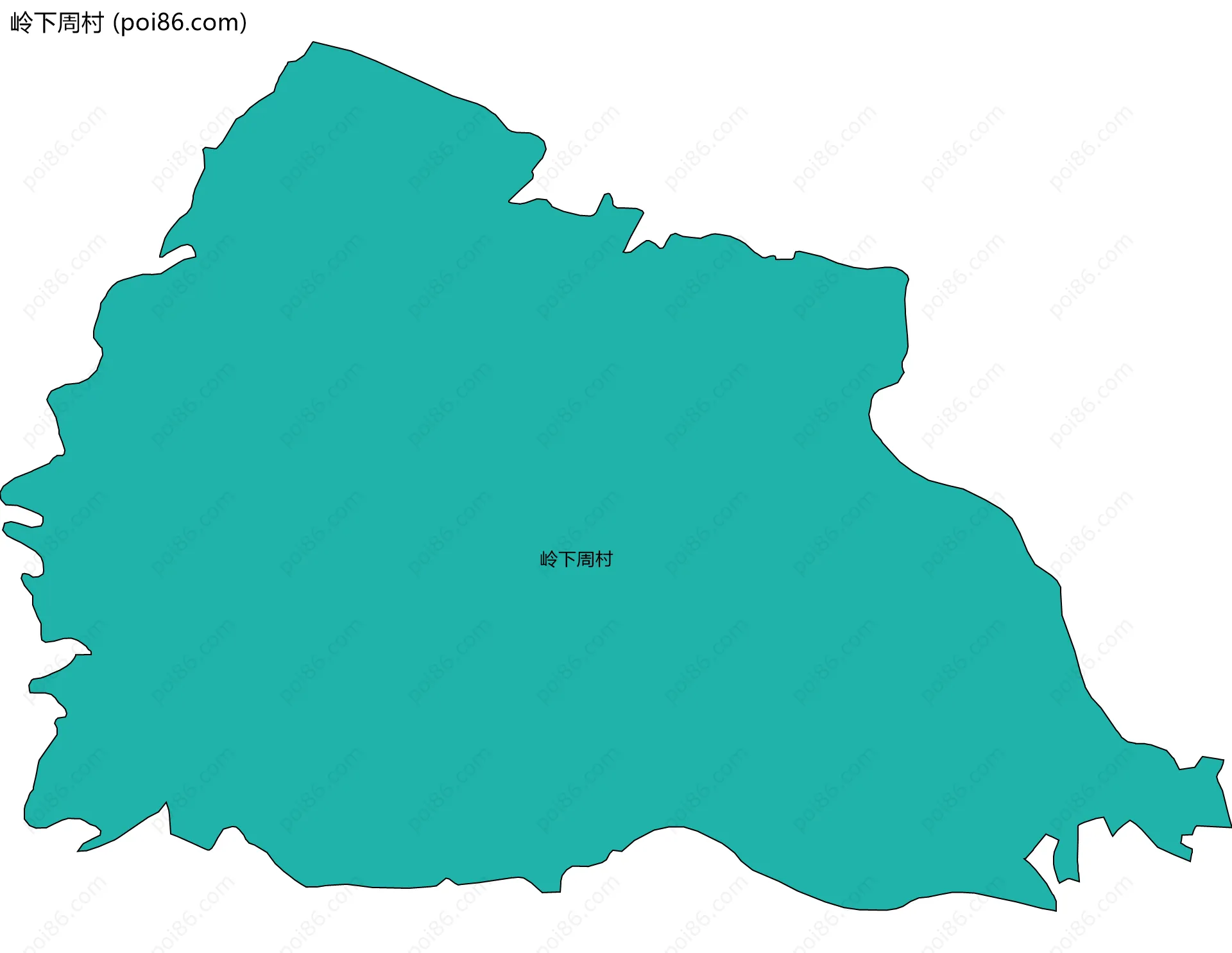 岭下周村边界地图