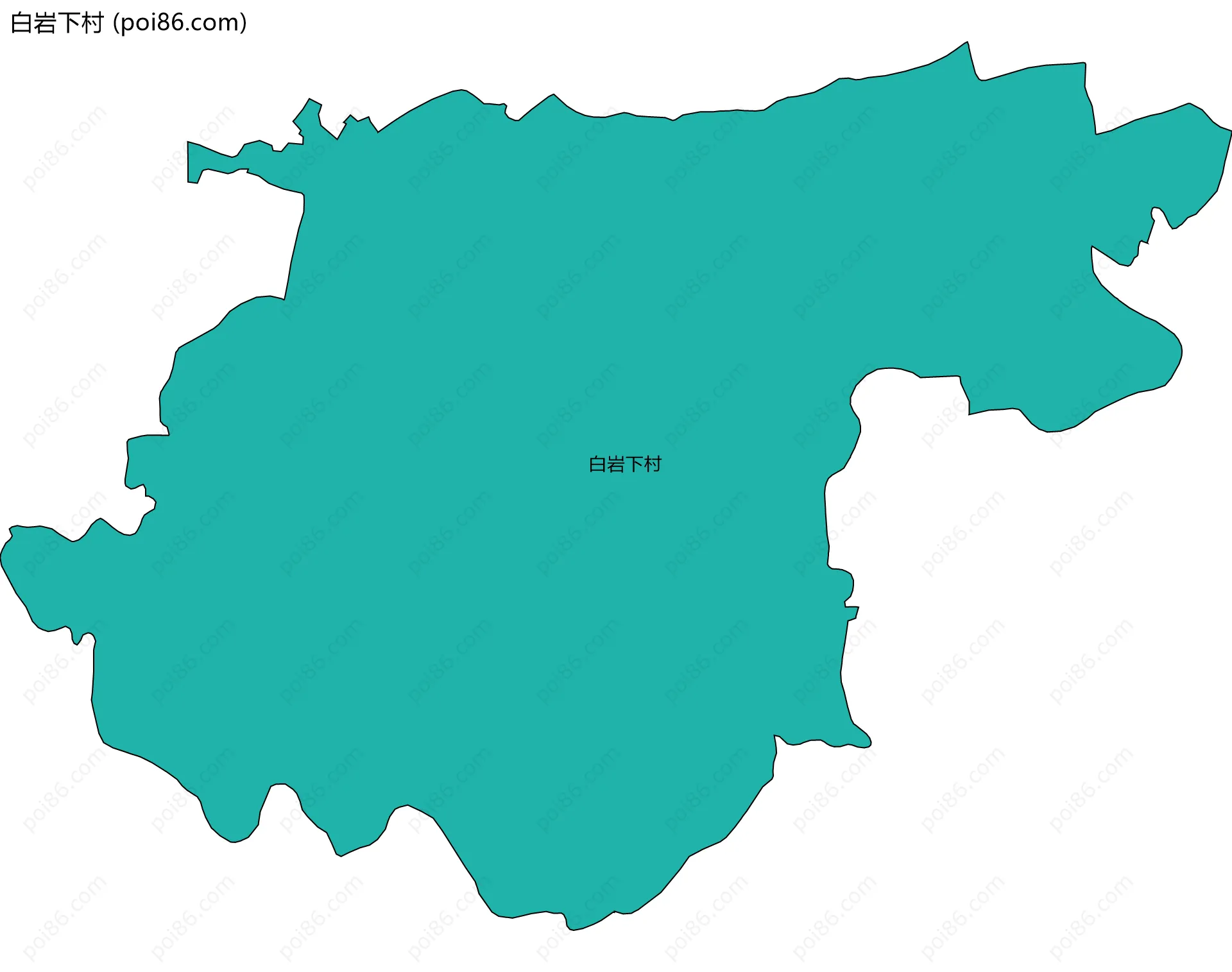 白岩下村边界地图