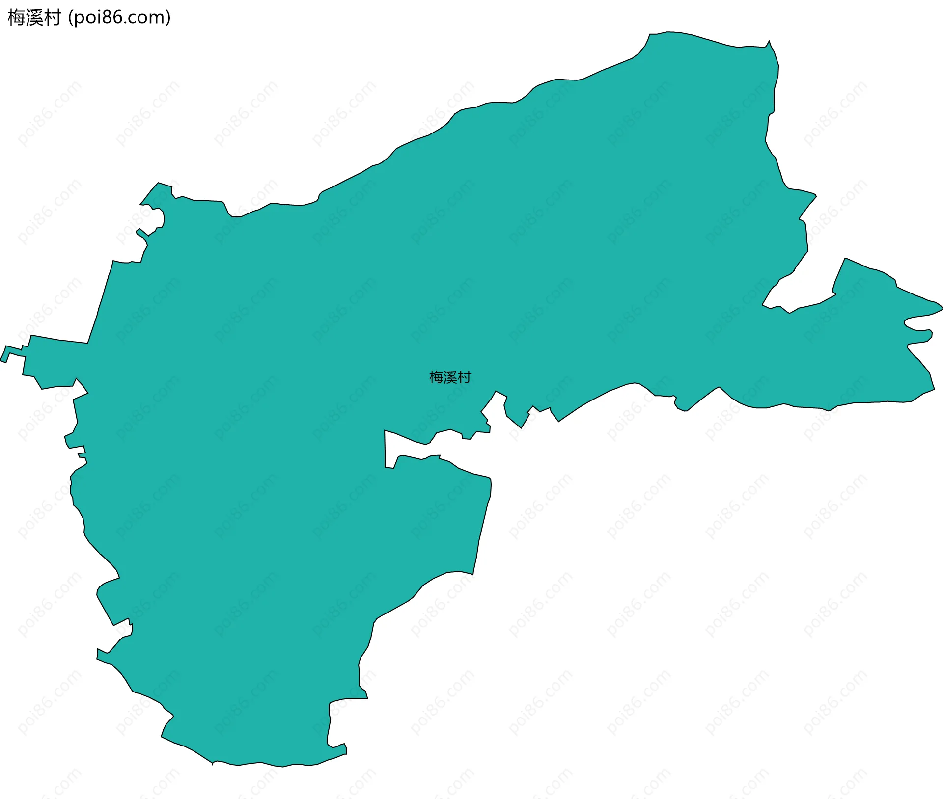 梅溪村边界地图