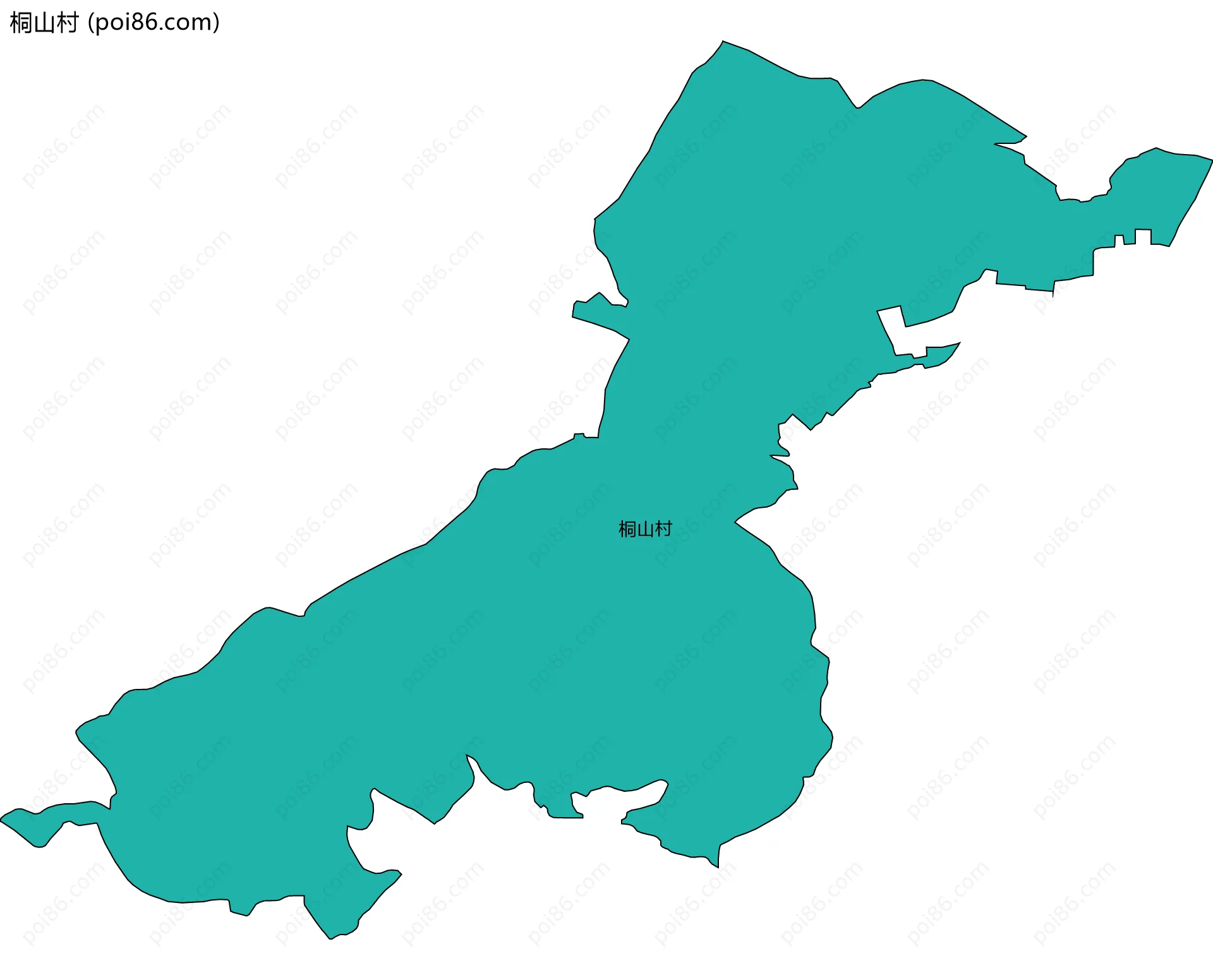 桐山村边界地图