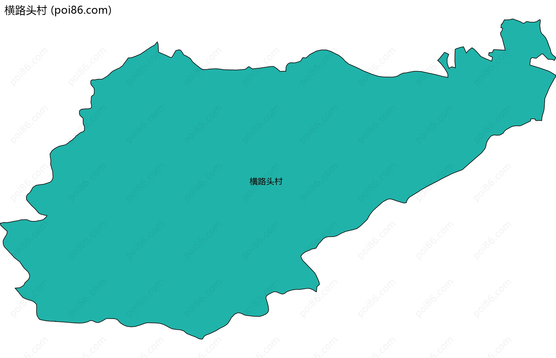 横路头村边界地图