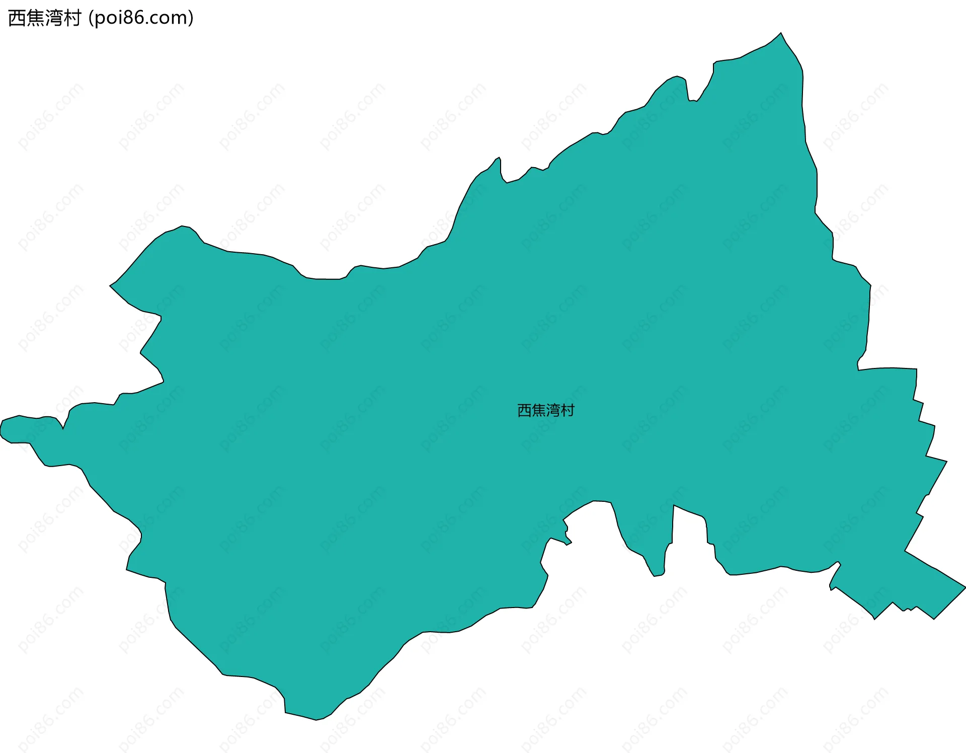 西焦湾村边界地图