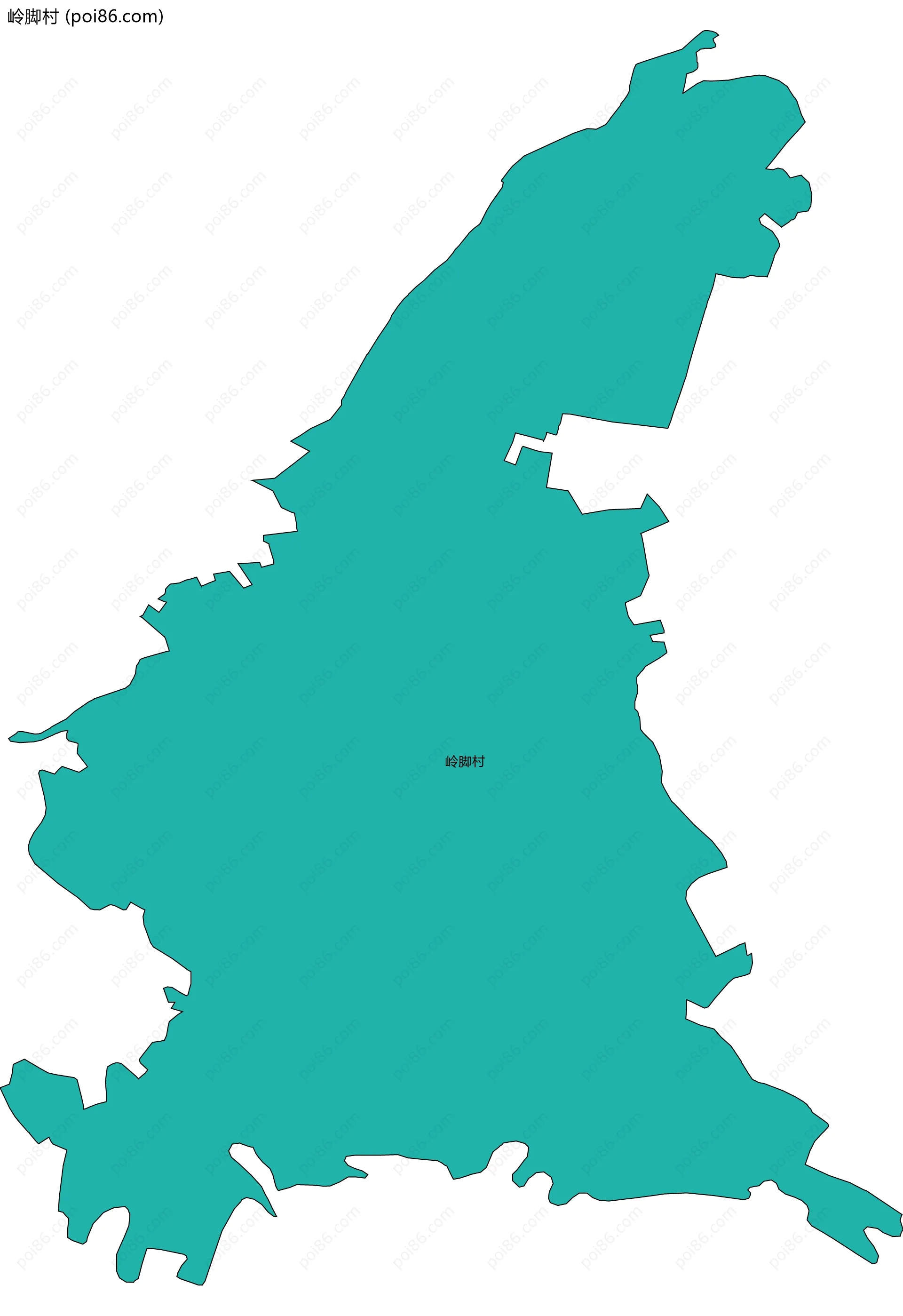 岭脚村边界地图