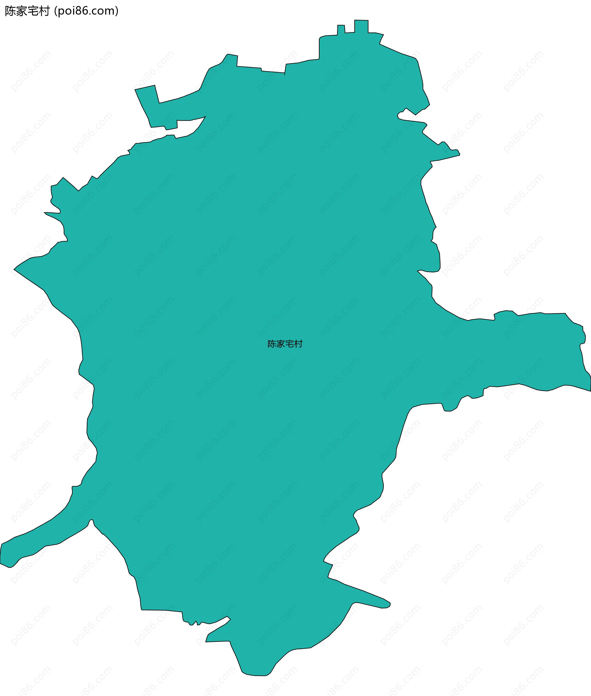 陈家宅村边界地图